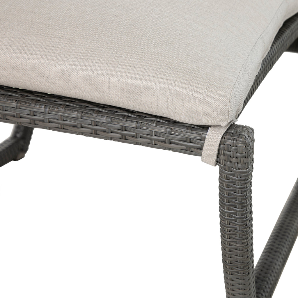 Skye Wicker Outdoor Armless Chaise Lounge
