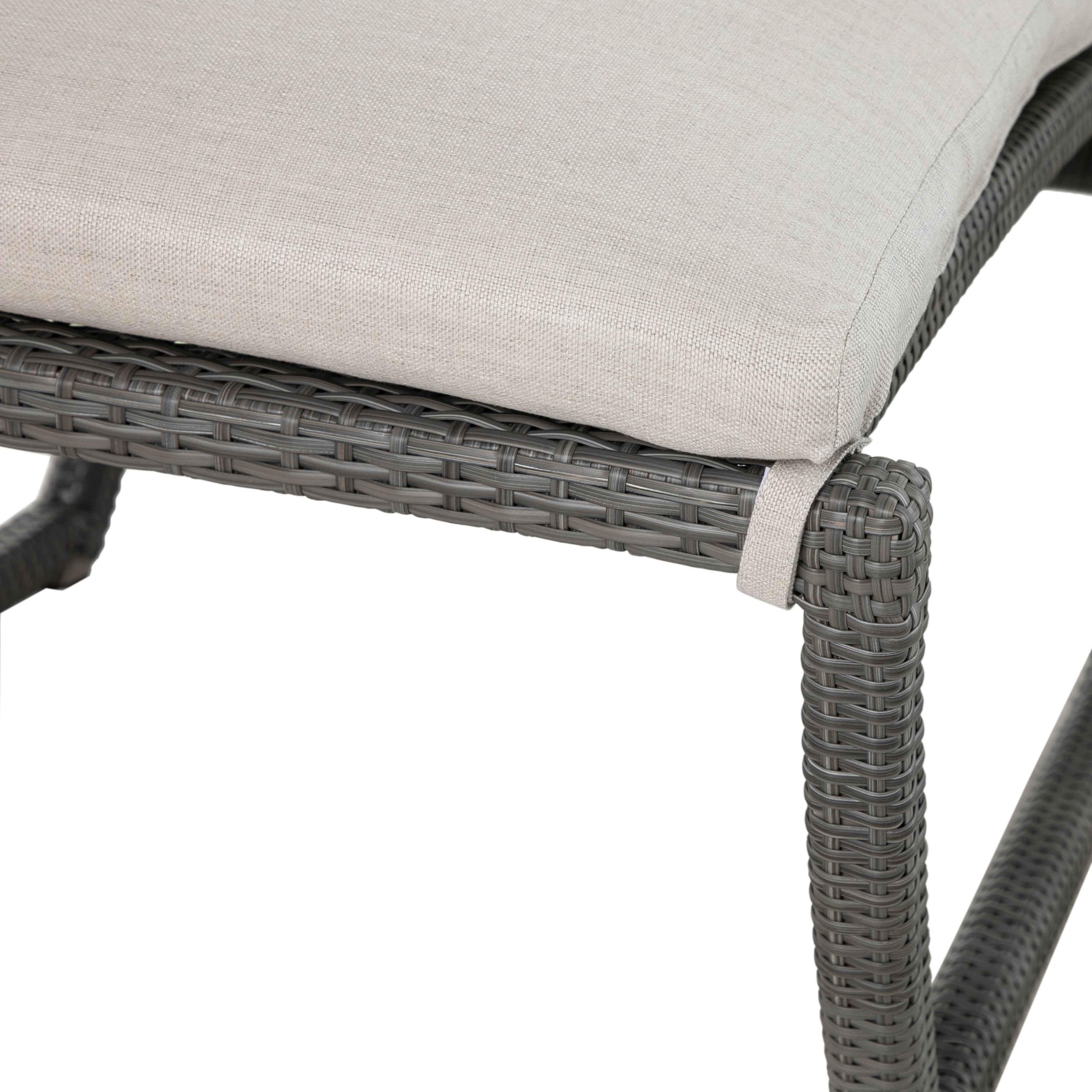 Skye Wicker Outdoor Armless Chaise Lounge