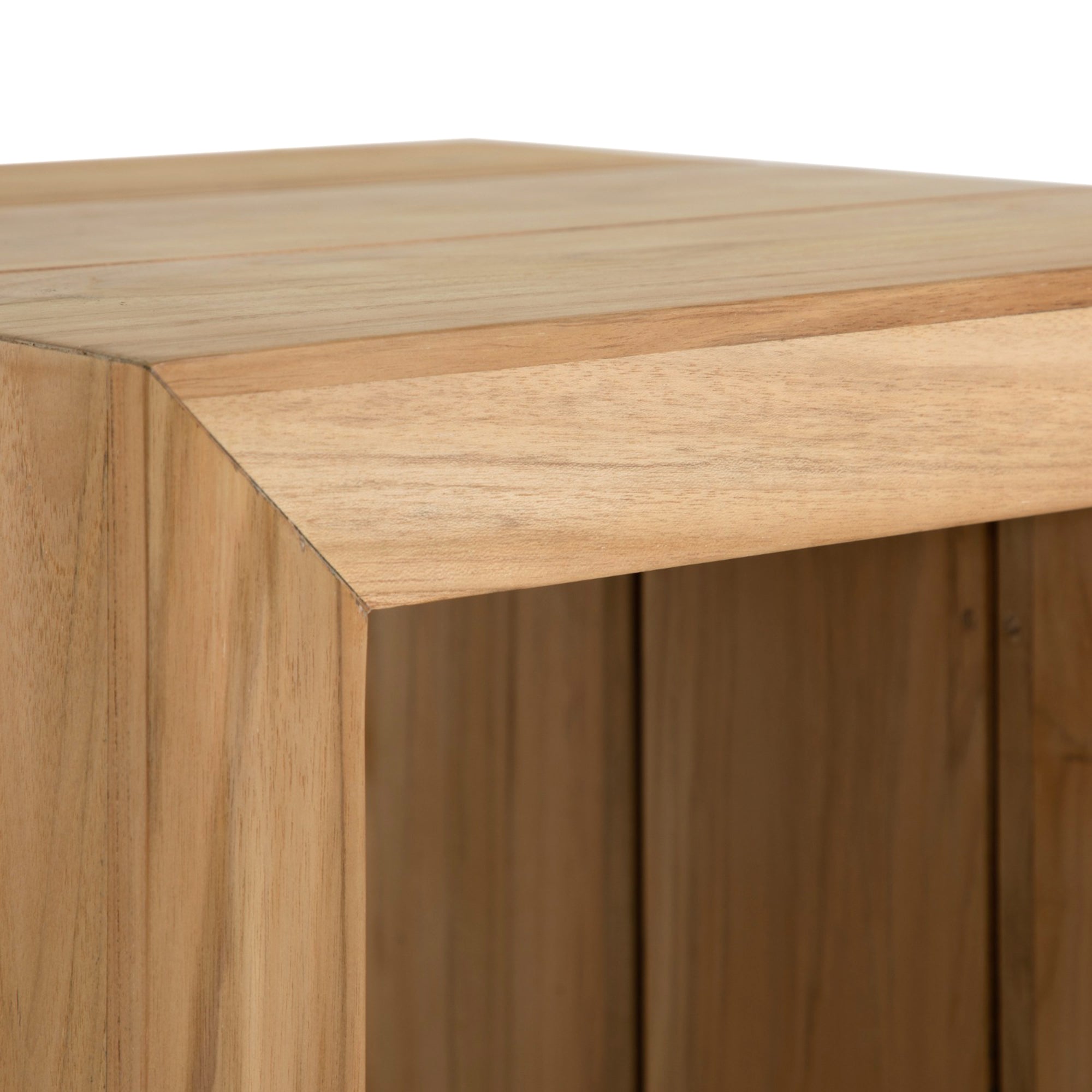 Messina Teak Square Outdoor Waterfall Side Table
