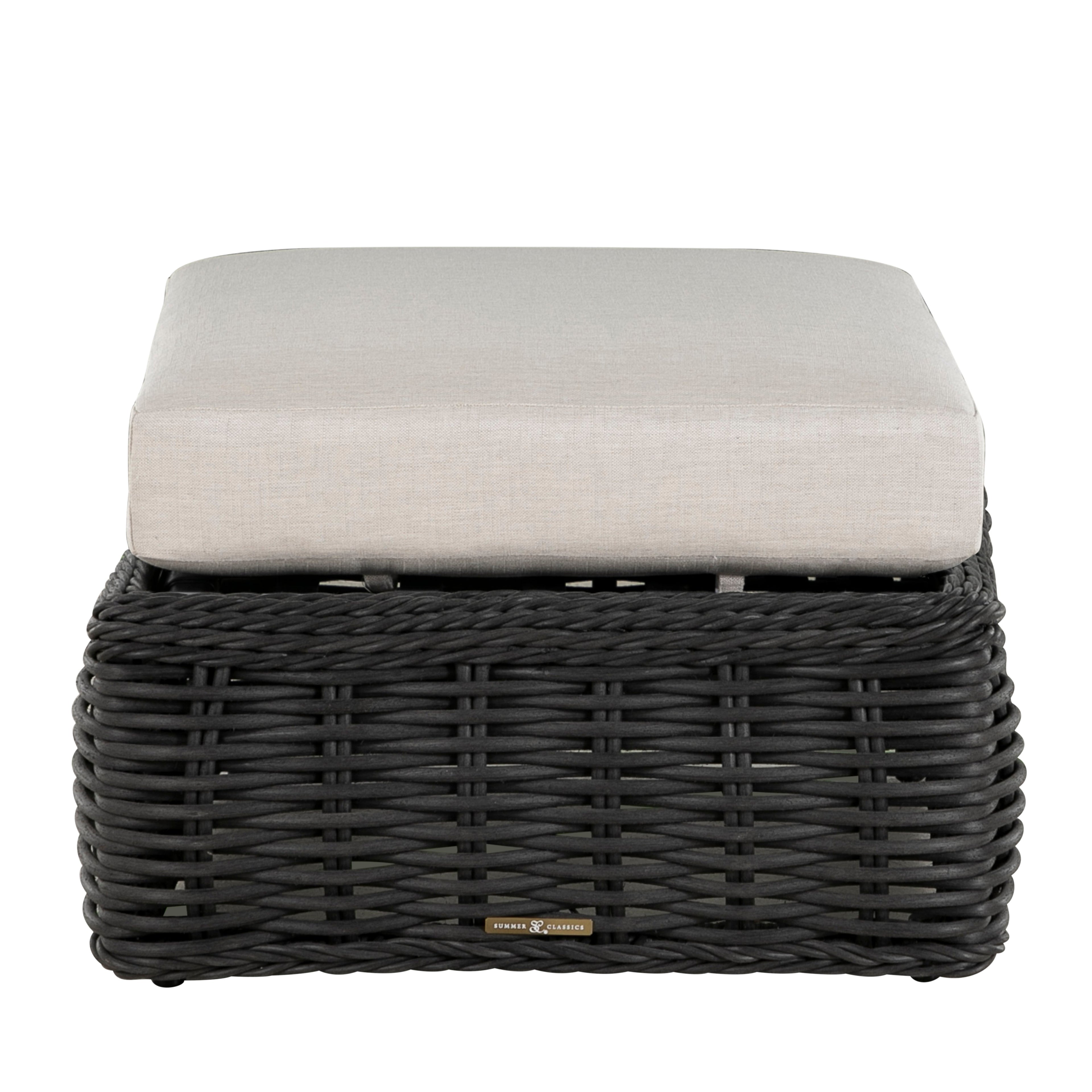 Soho N-Dura Resin Wicker Outdoor Woven Ottoman