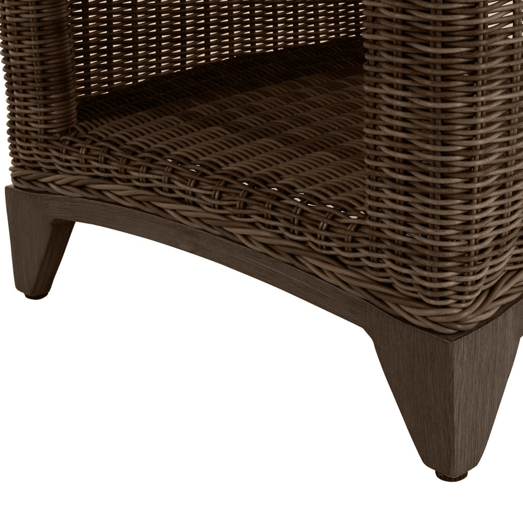 Astoria Wicker 21" Square Outdoor End Table