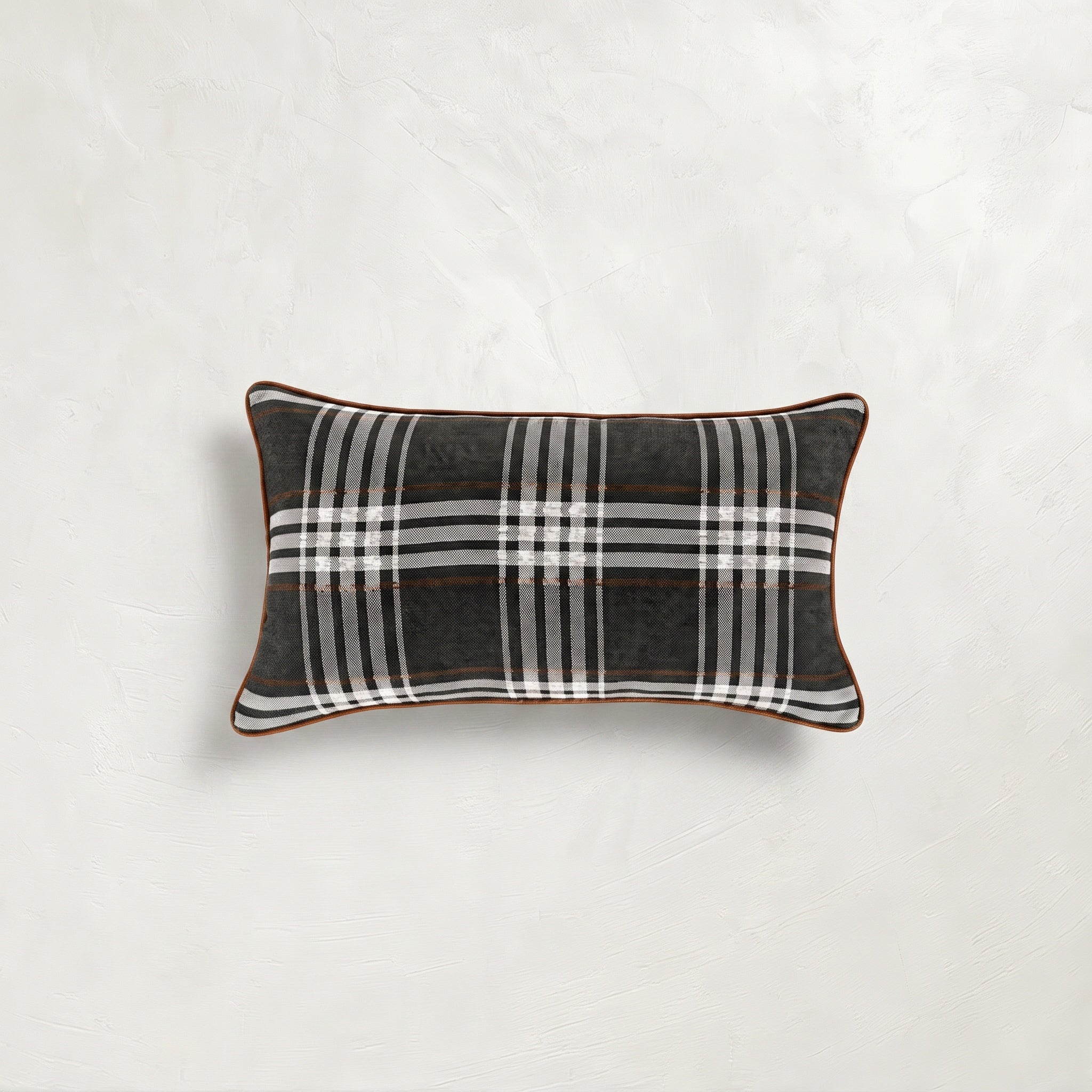 Pacific Plaid Forest Outdoor Throw Pillow