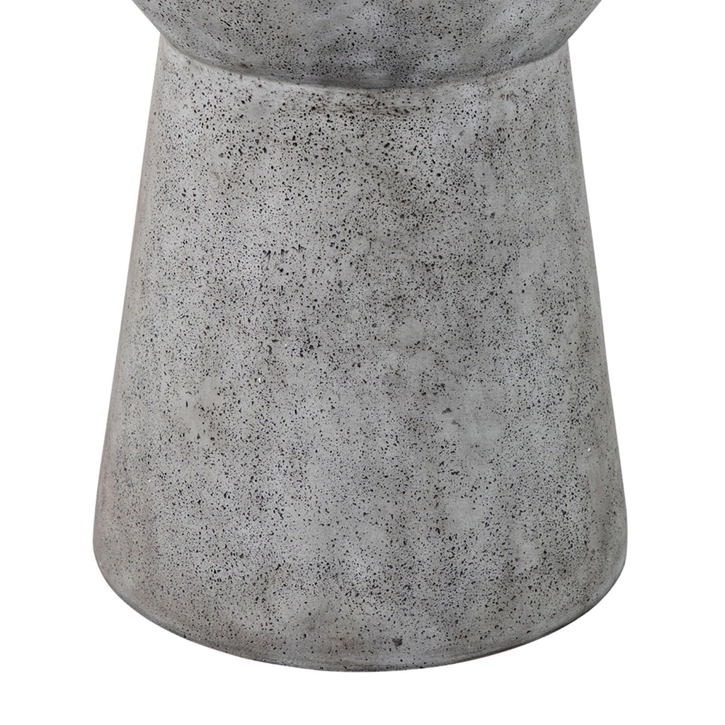 Ibis Cast Stone Round Outdoor Pedestal End Table