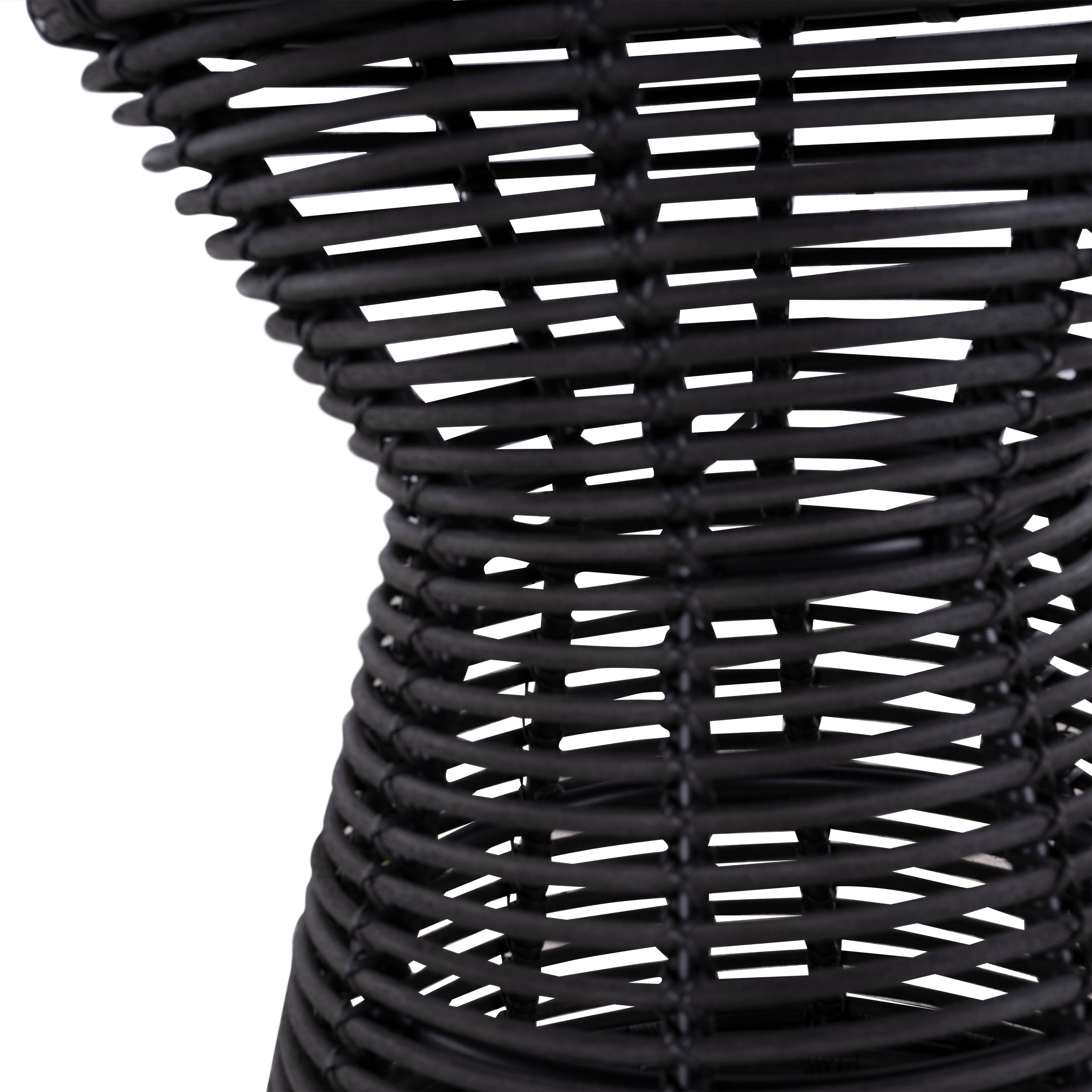 Harris Wicker 22" Round Outdoor Pedestal End Table