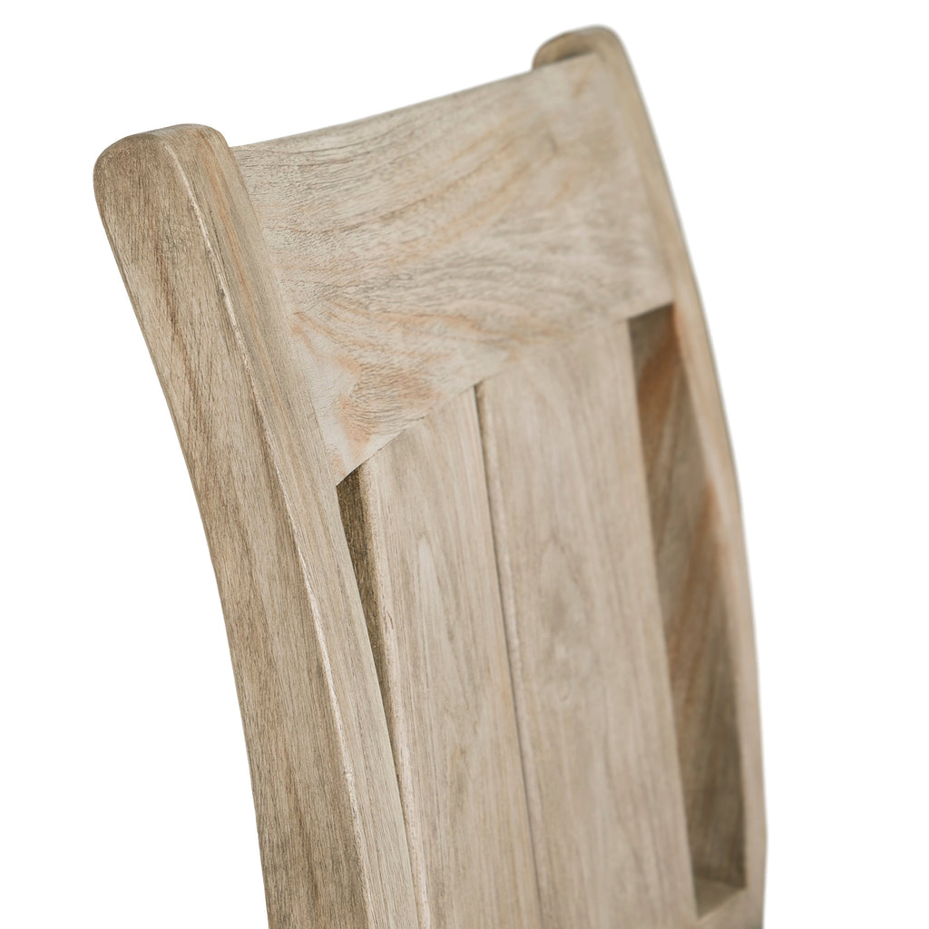 Croquet Teak Outdoor Transitional Counter Stool