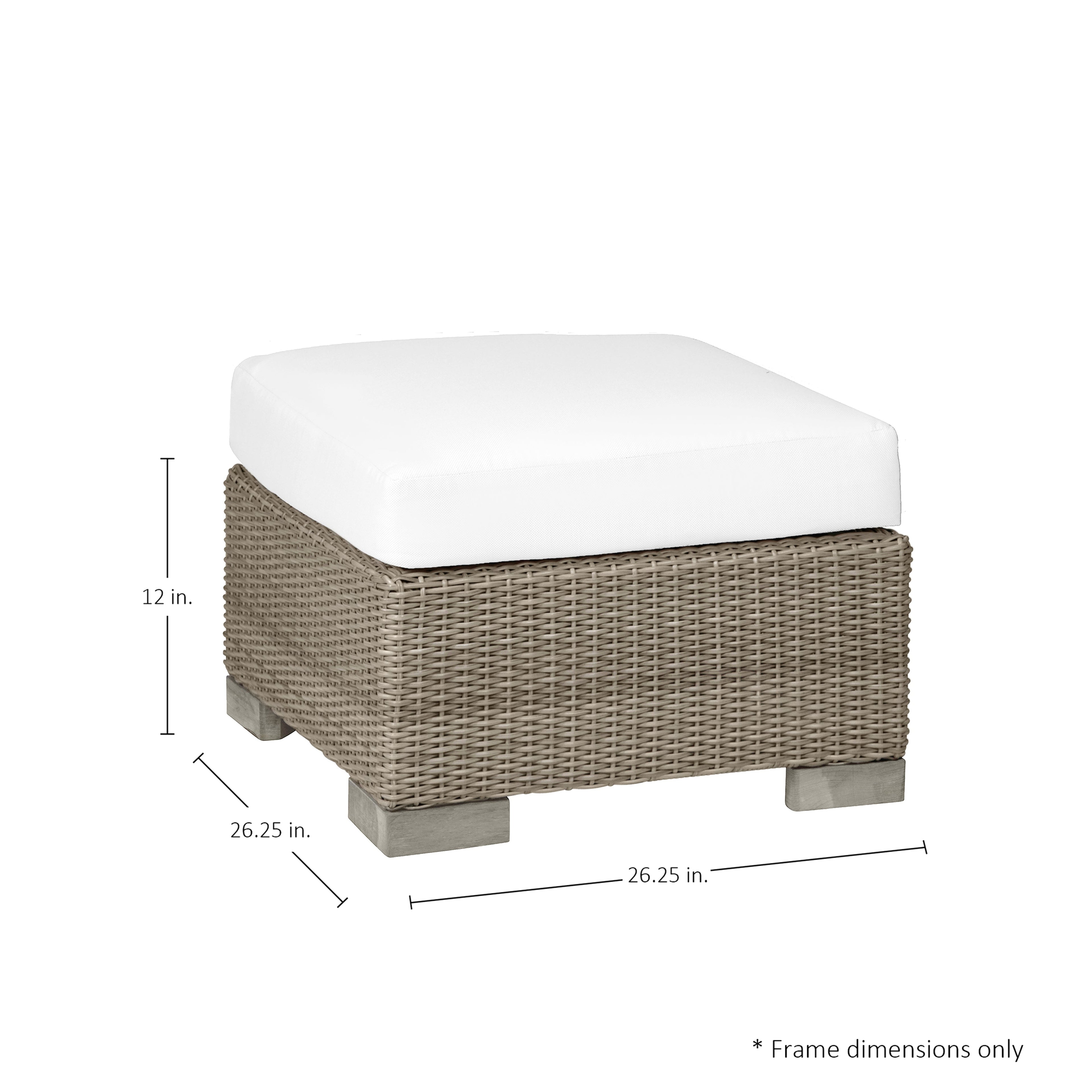Club N-Dura Resin Wicker Outdoor Woven Ottoman