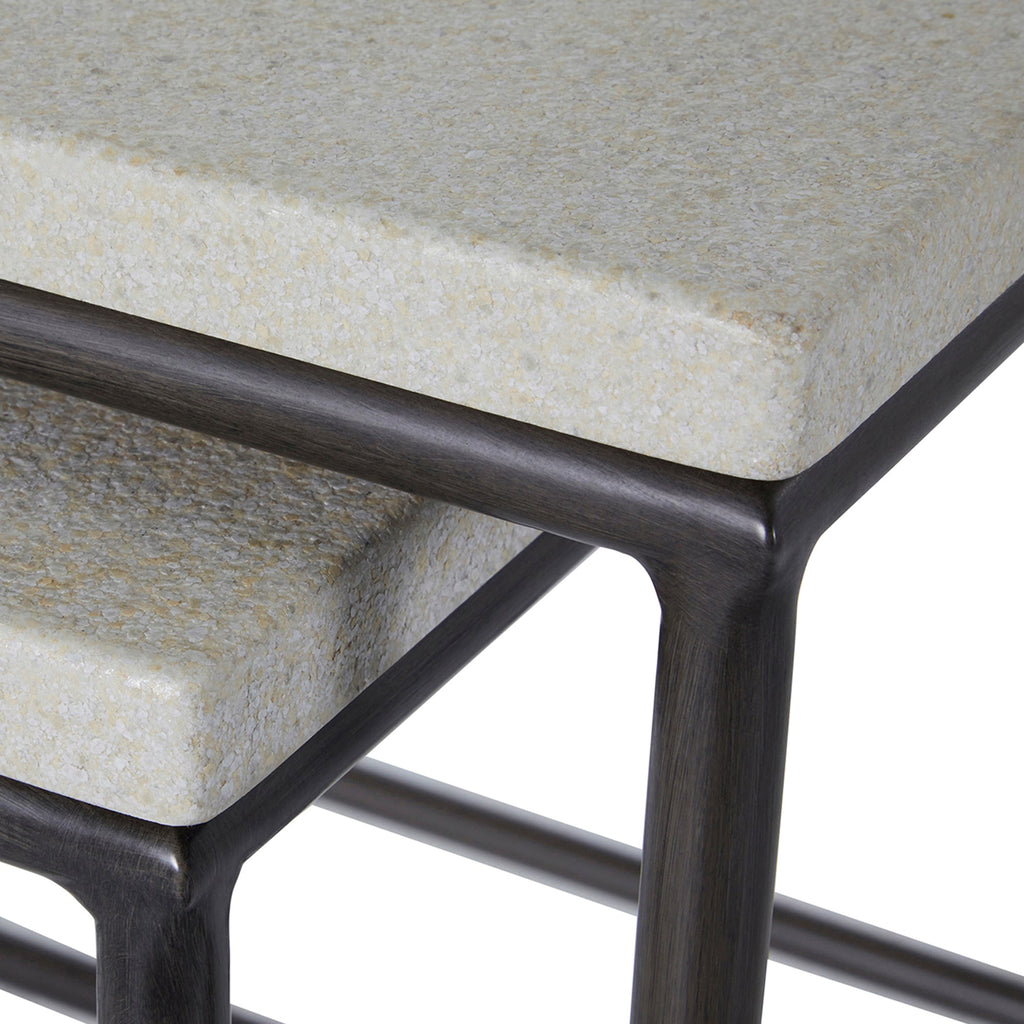 Abby Wrought Iron Square Outdoor Stacking Table