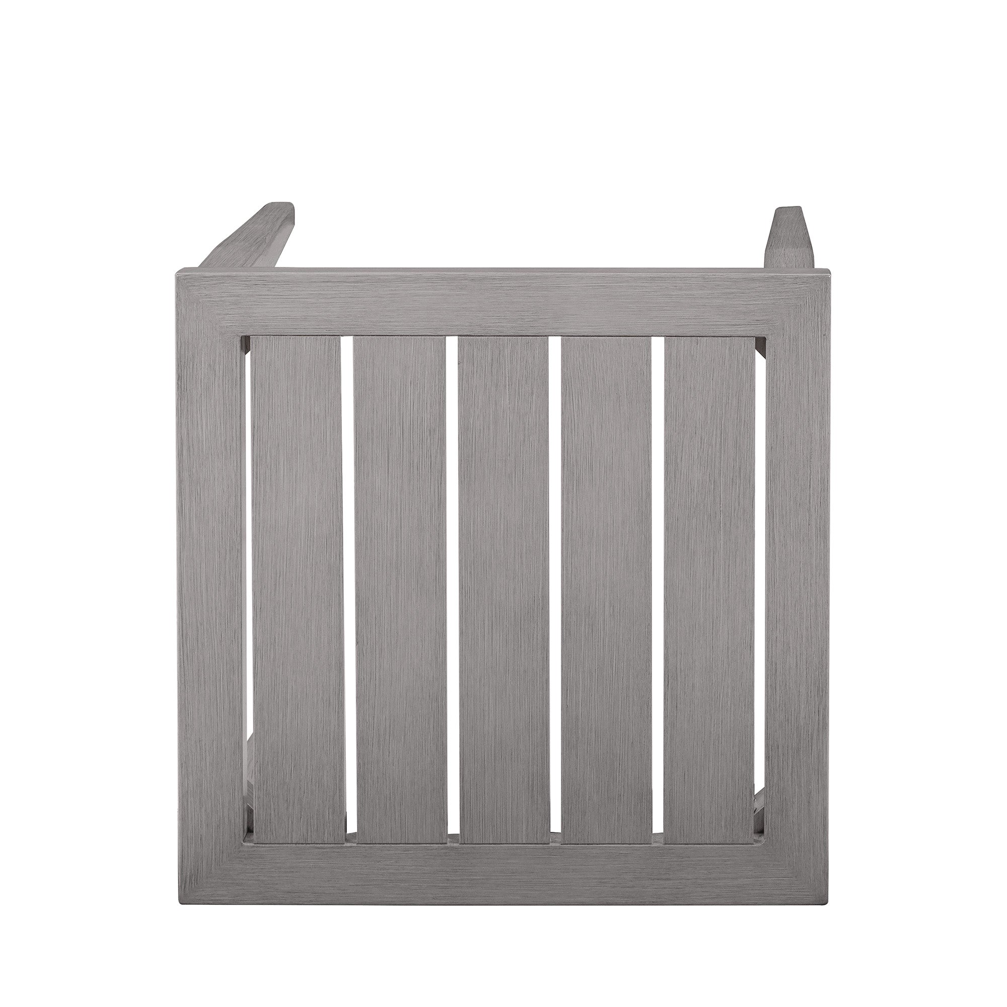 Brookings 20" Square Outdoor Slatted End Table