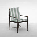 QS Roma Arm Chair, Slate Gray-Cabana Stripe Mist