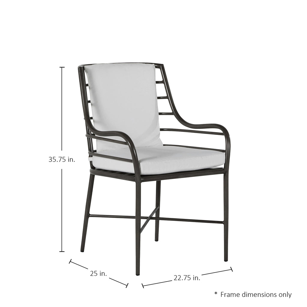 Carmel Aluminum Outdoor Seating Arm Chair