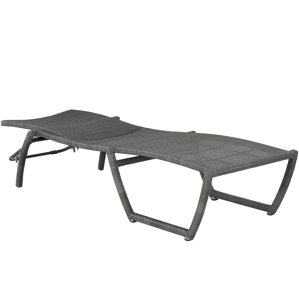 Skye Wicker Outdoor Armless Chaise Lounge
