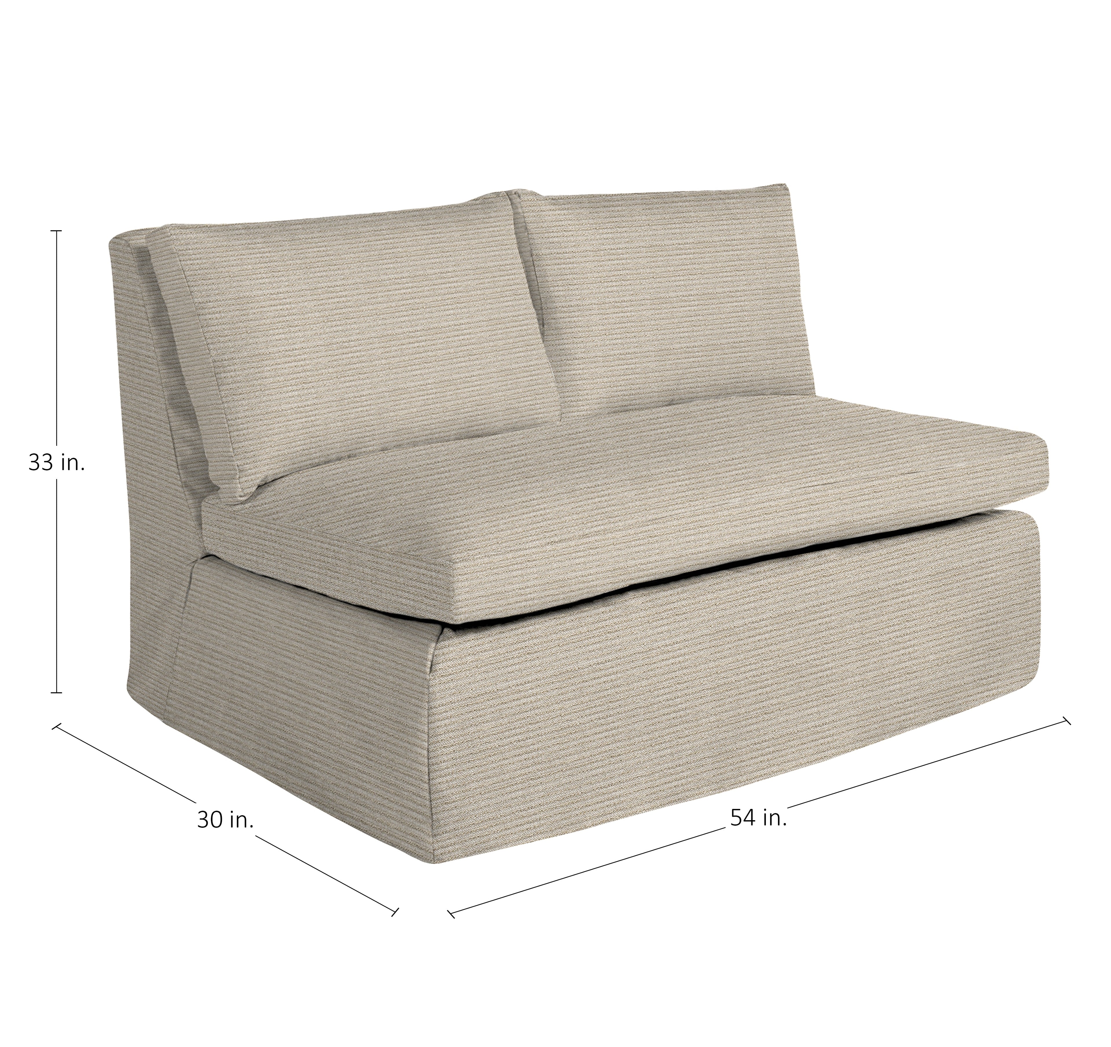 Nora Outdoor Armless Loveseat