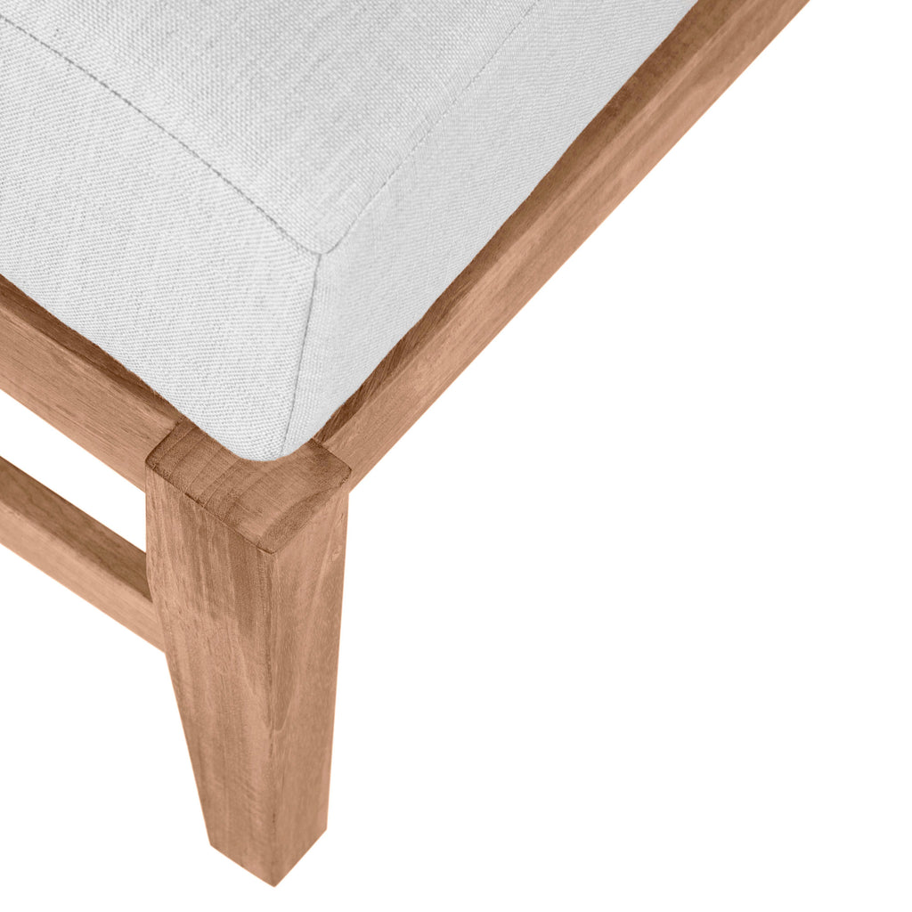 Croquet Teak Outdoor Woven Ottoman