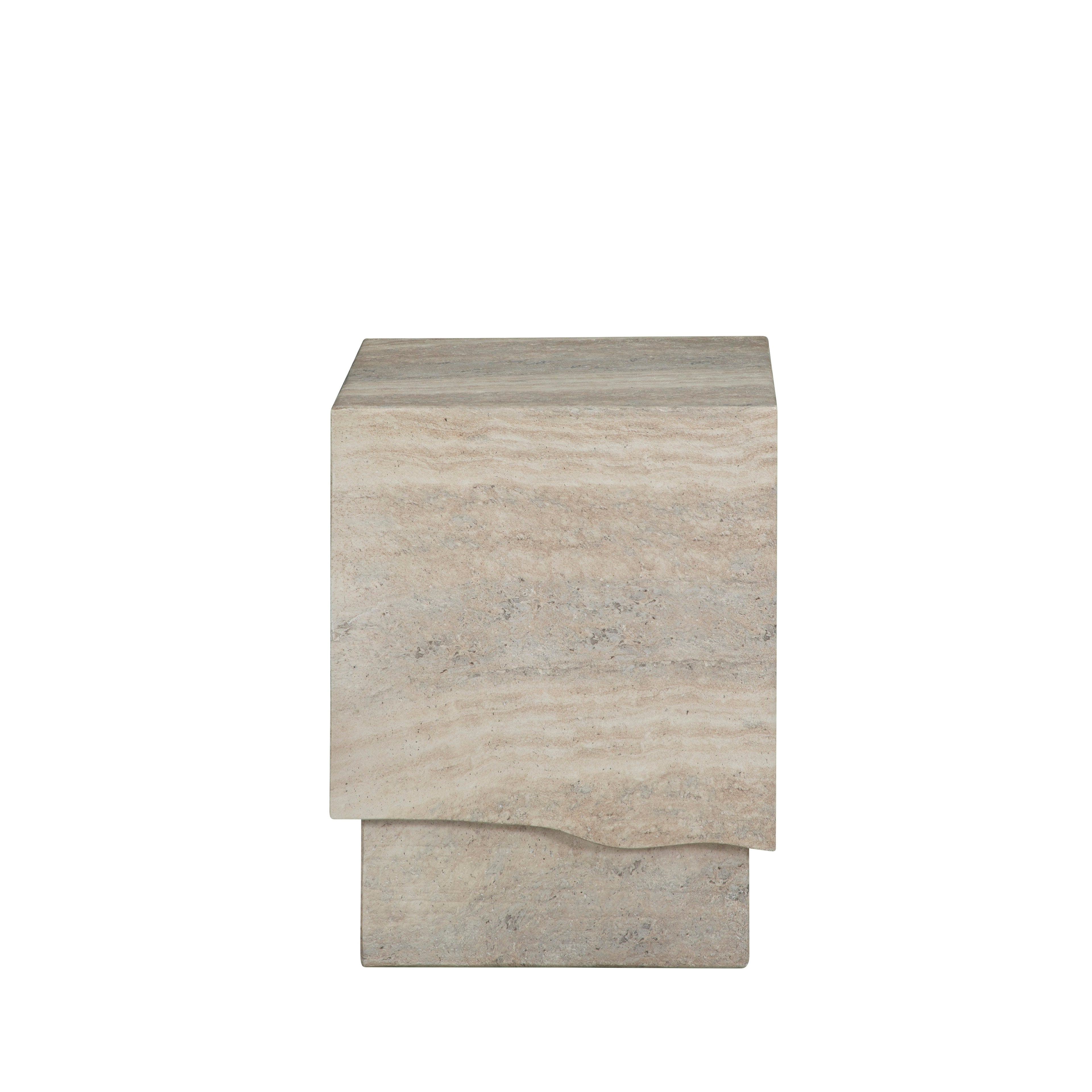 Ridge Cast Stone Side Table
