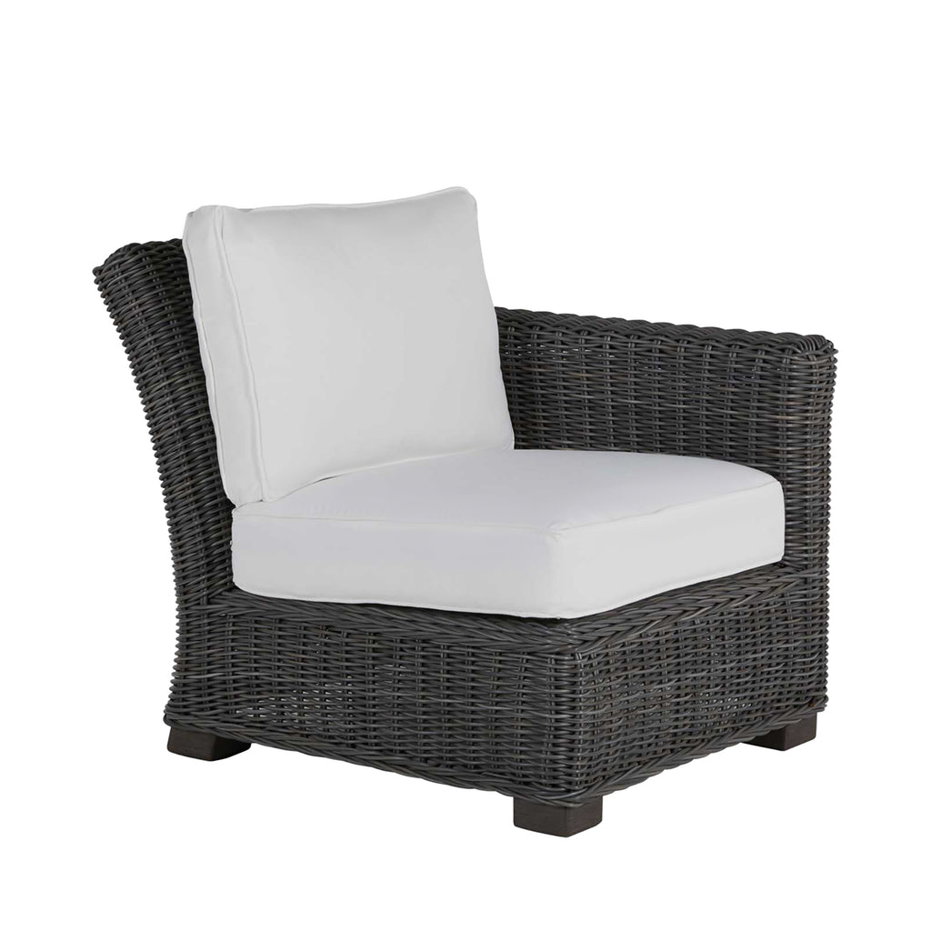 Rustic Resin Wicker Outdoor LAF Sectional Sofa