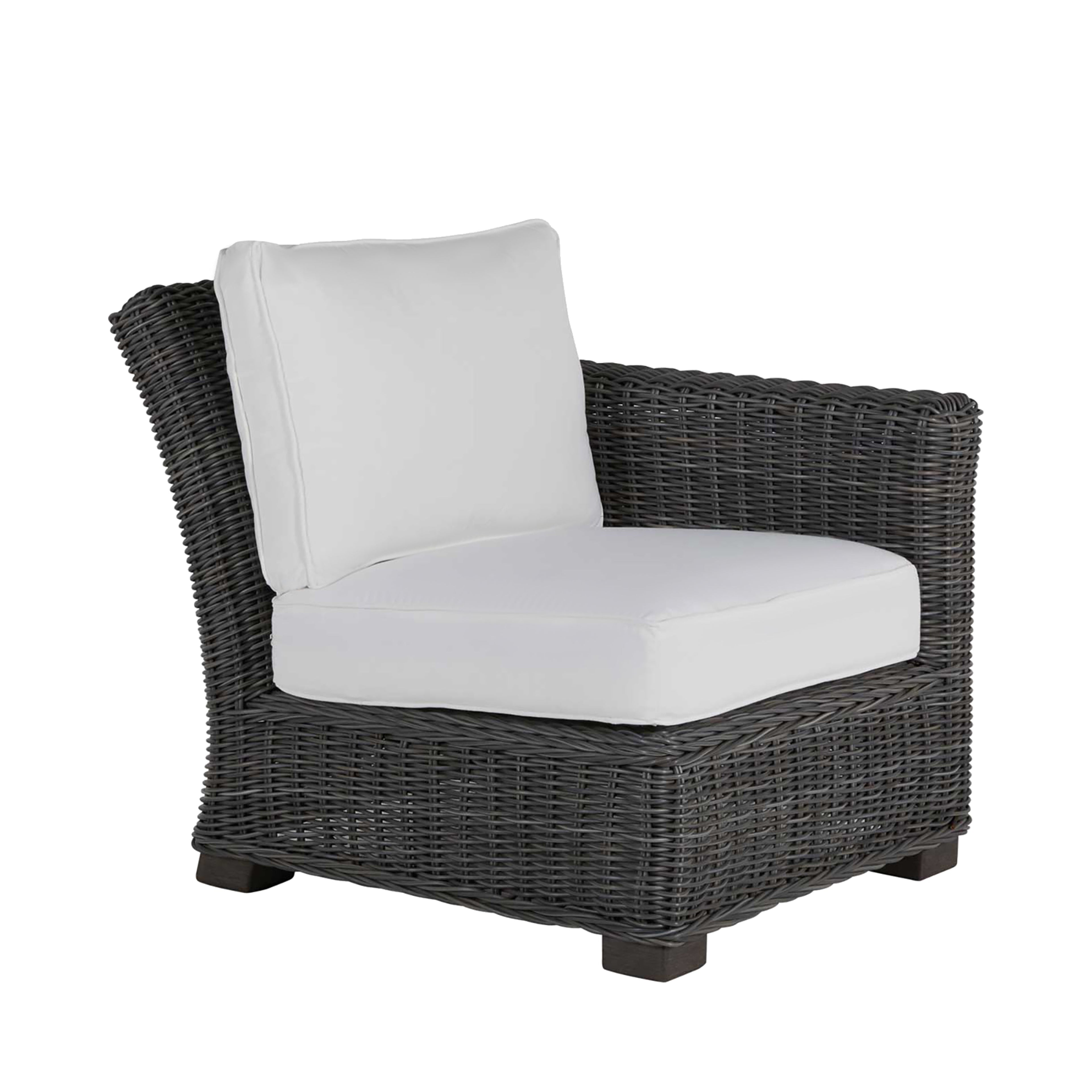 Rustic Resin Wicker Outdoor LAF Sectional Sofa
