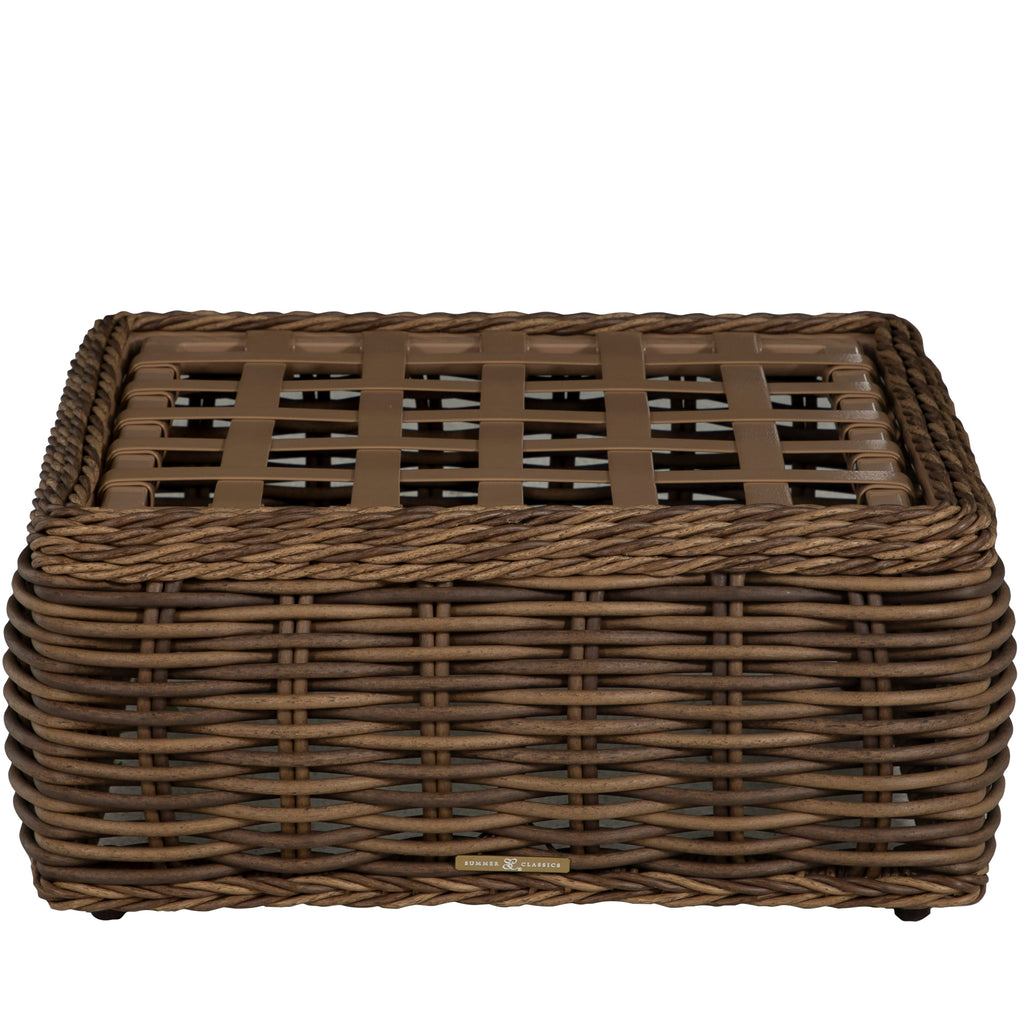 Soho N-Dura Resin Wicker Outdoor Woven Ottoman