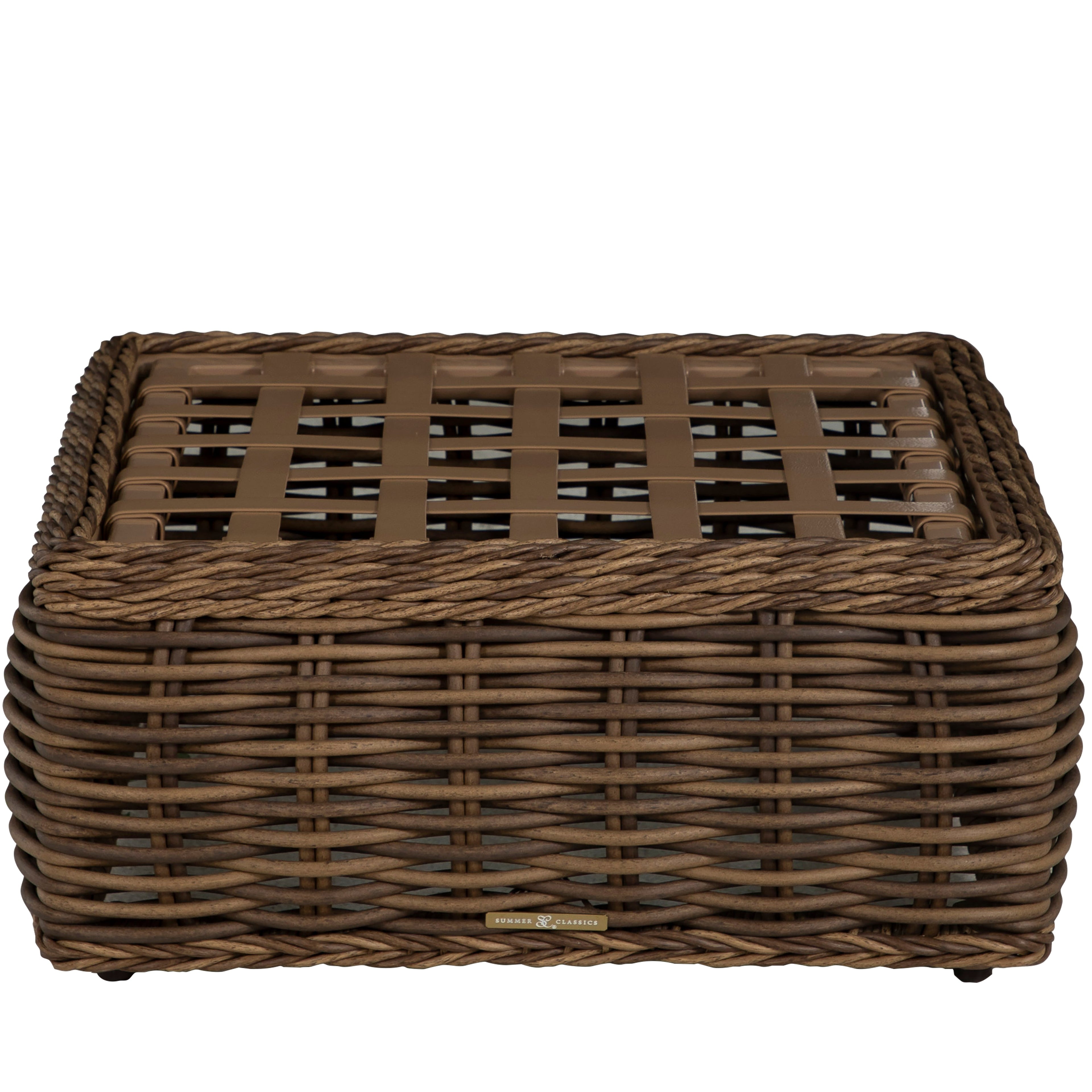 Soho N-Dura Resin Wicker Outdoor Woven Ottoman