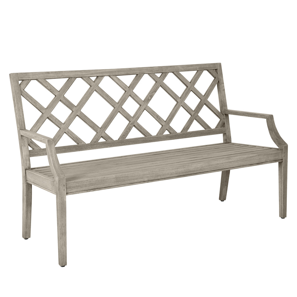 Haley Teak Outdoor Latticework Bench