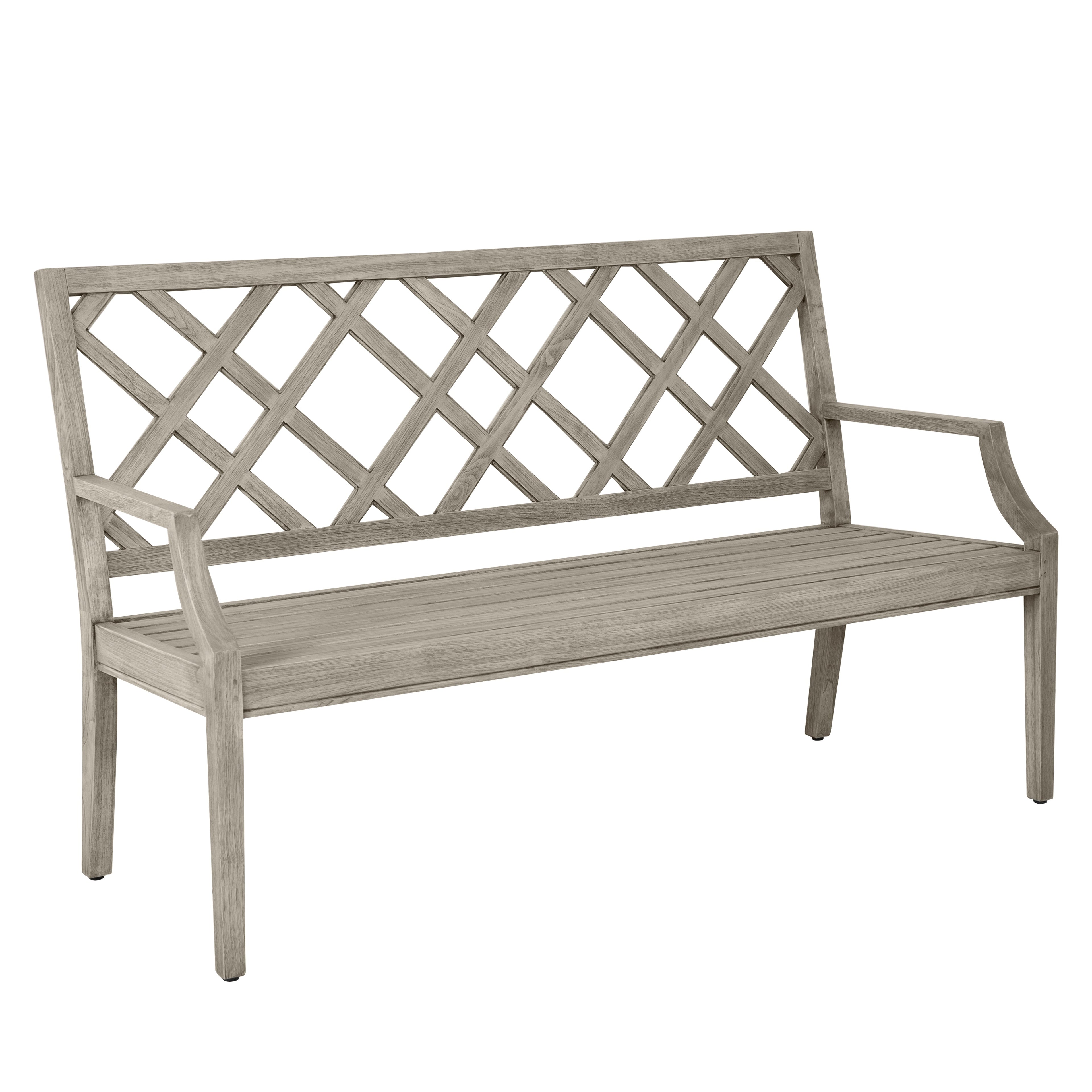 Haley Teak Outdoor Latticework Bench
