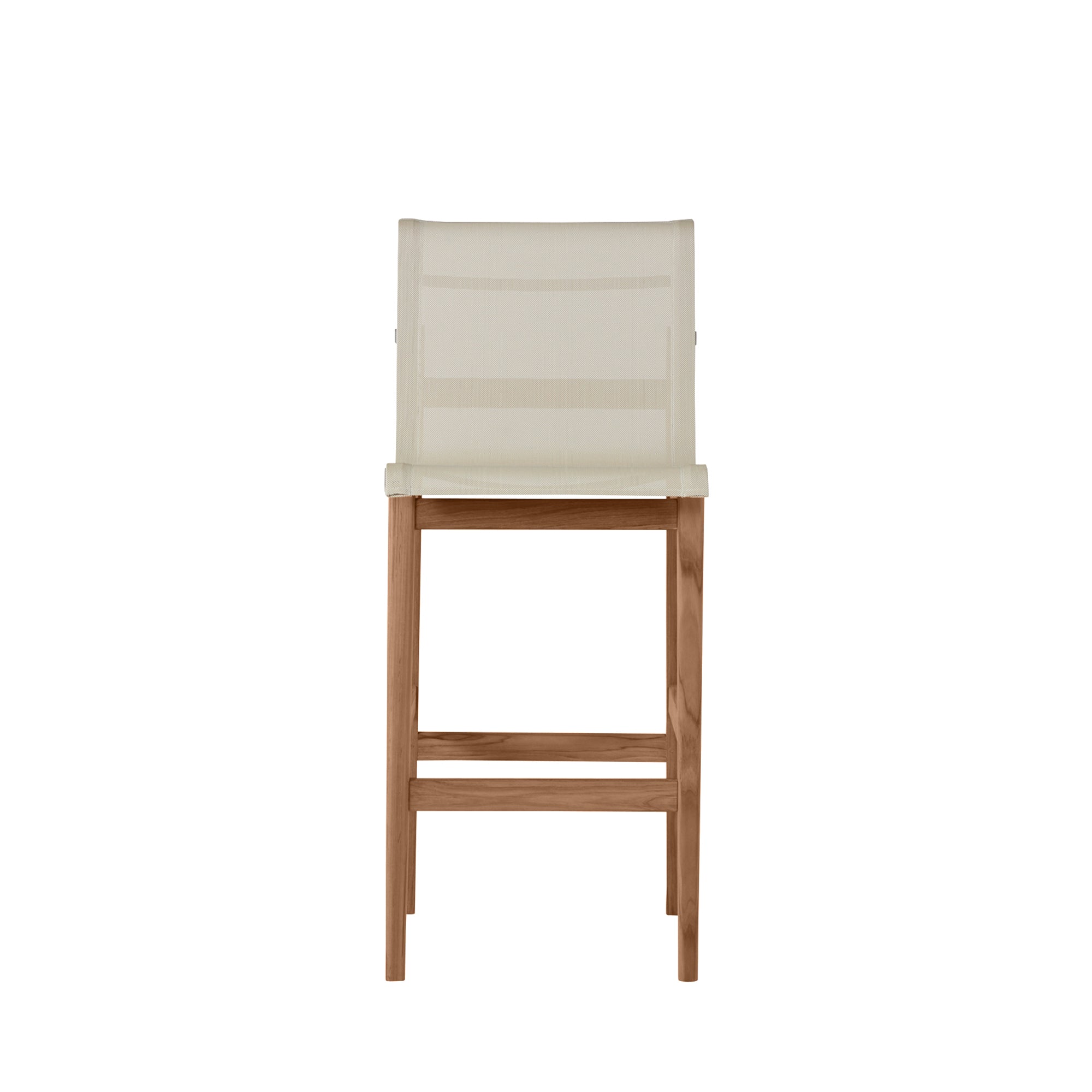 Coast Teak Sling Outdoor Bar Stool