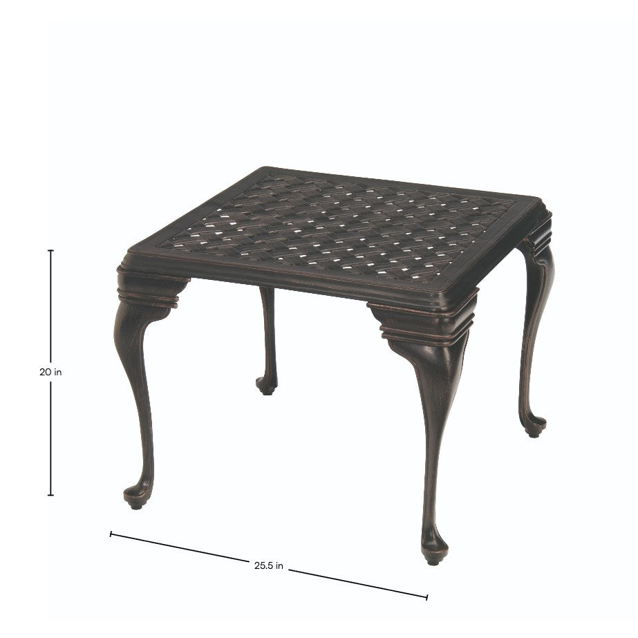 Provance Aluminum 25.5" Square Outdoor End Table