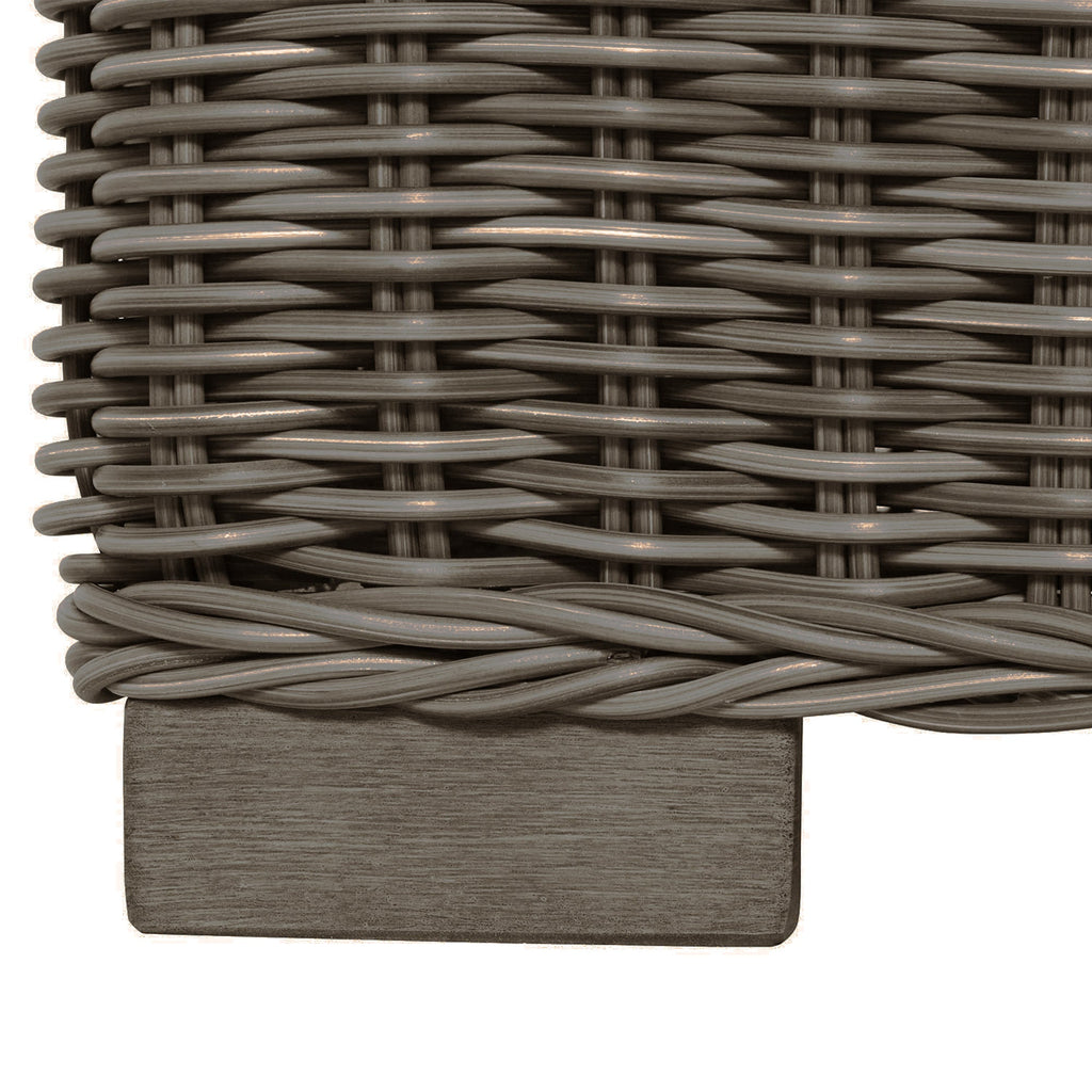 Rustic Resin Wicker Outdoor LAF Sectional Sofa