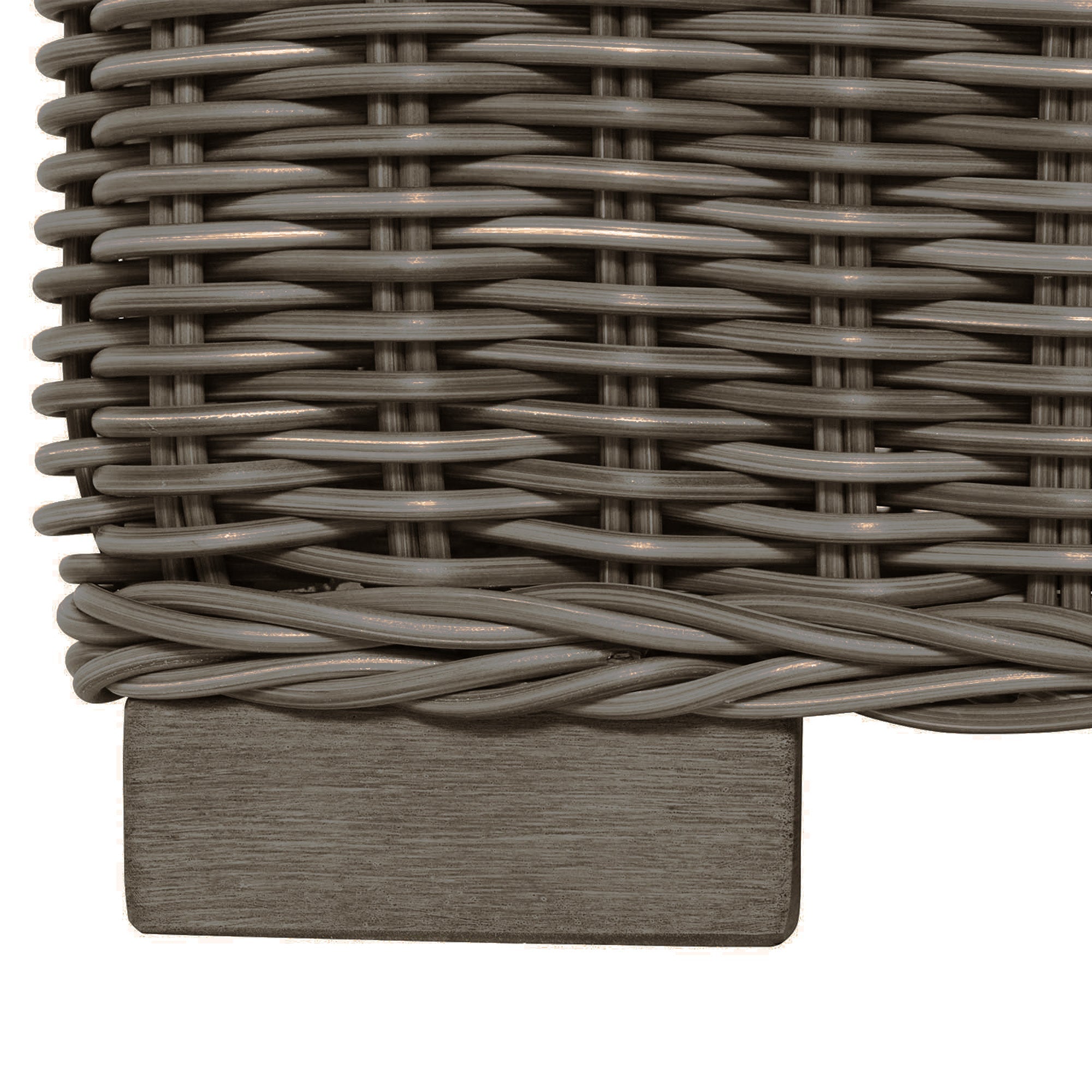 Rustic Resin Wicker Outdoor LAF Sectional Sofa
