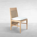 Savannah Resin Wicker Outdoor Teak Side Chair