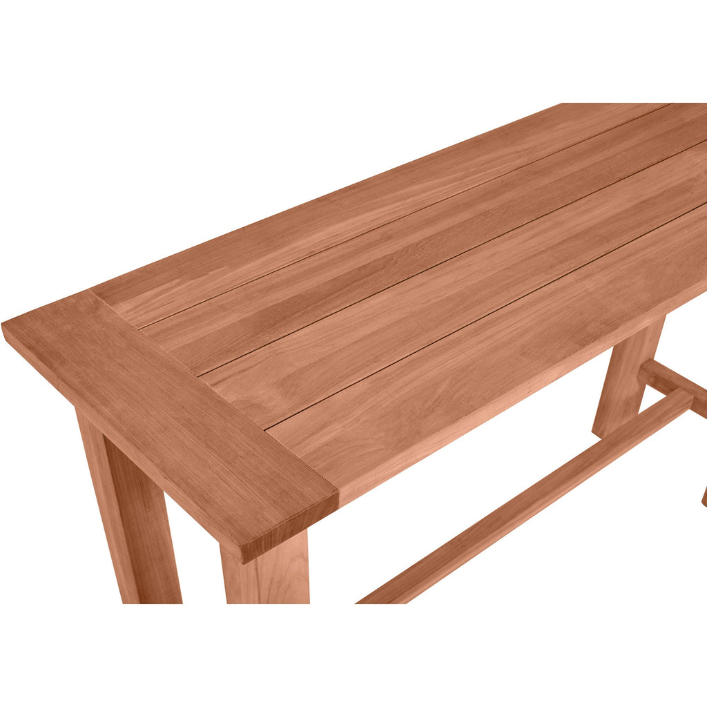 Croquet Teak 71" x 24" Rectangle Outdoor Bar Table