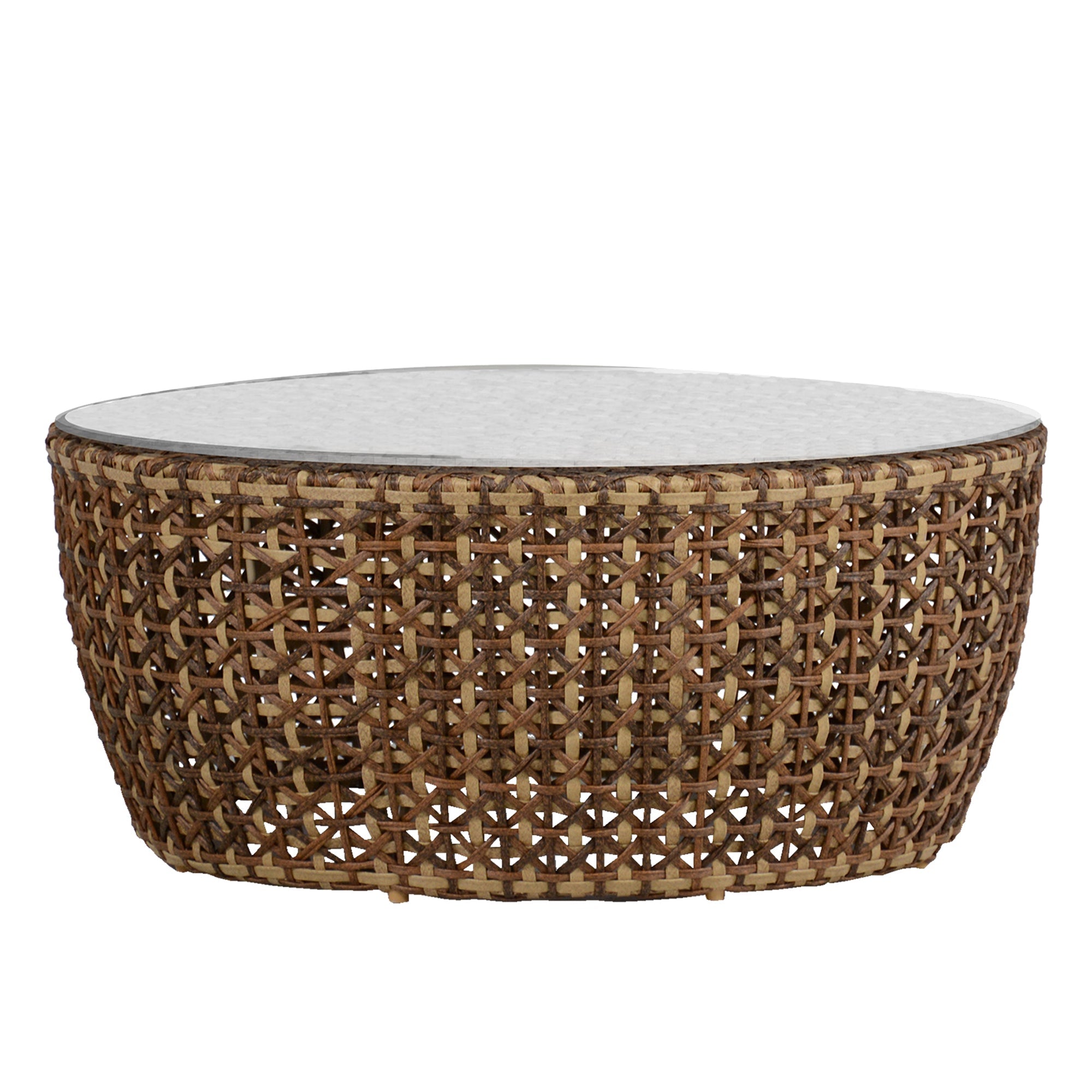 Largo Wicker Round Outdoor Pedestal Coffee Table