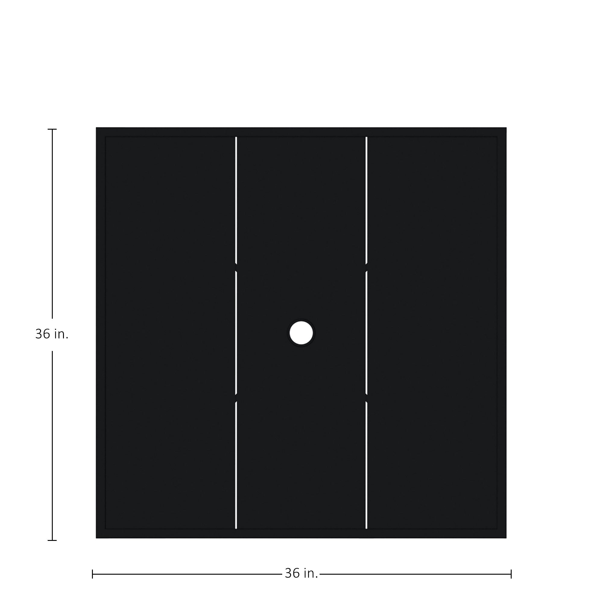 Horizon Aluminum 36" Square Outdoor Table Top