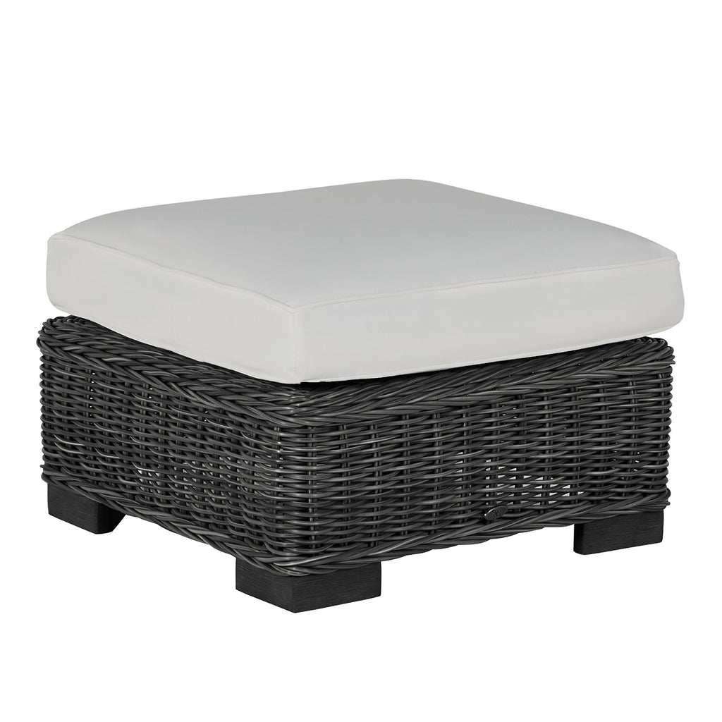 Rustic N-Dura Resin Wicker Outdoor Woven Ottoman