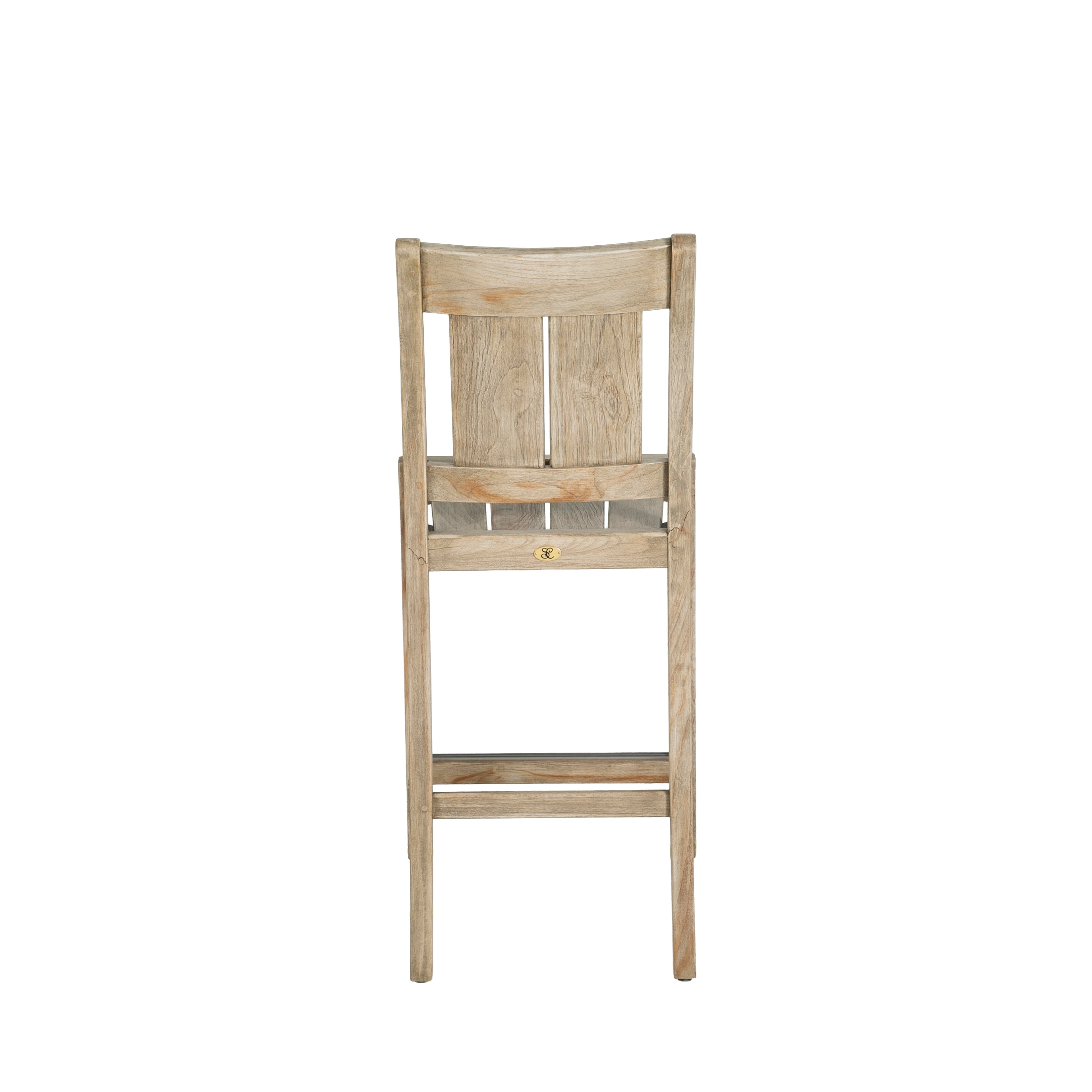 Croquet Teak Outdoor Transitional Counter Stool