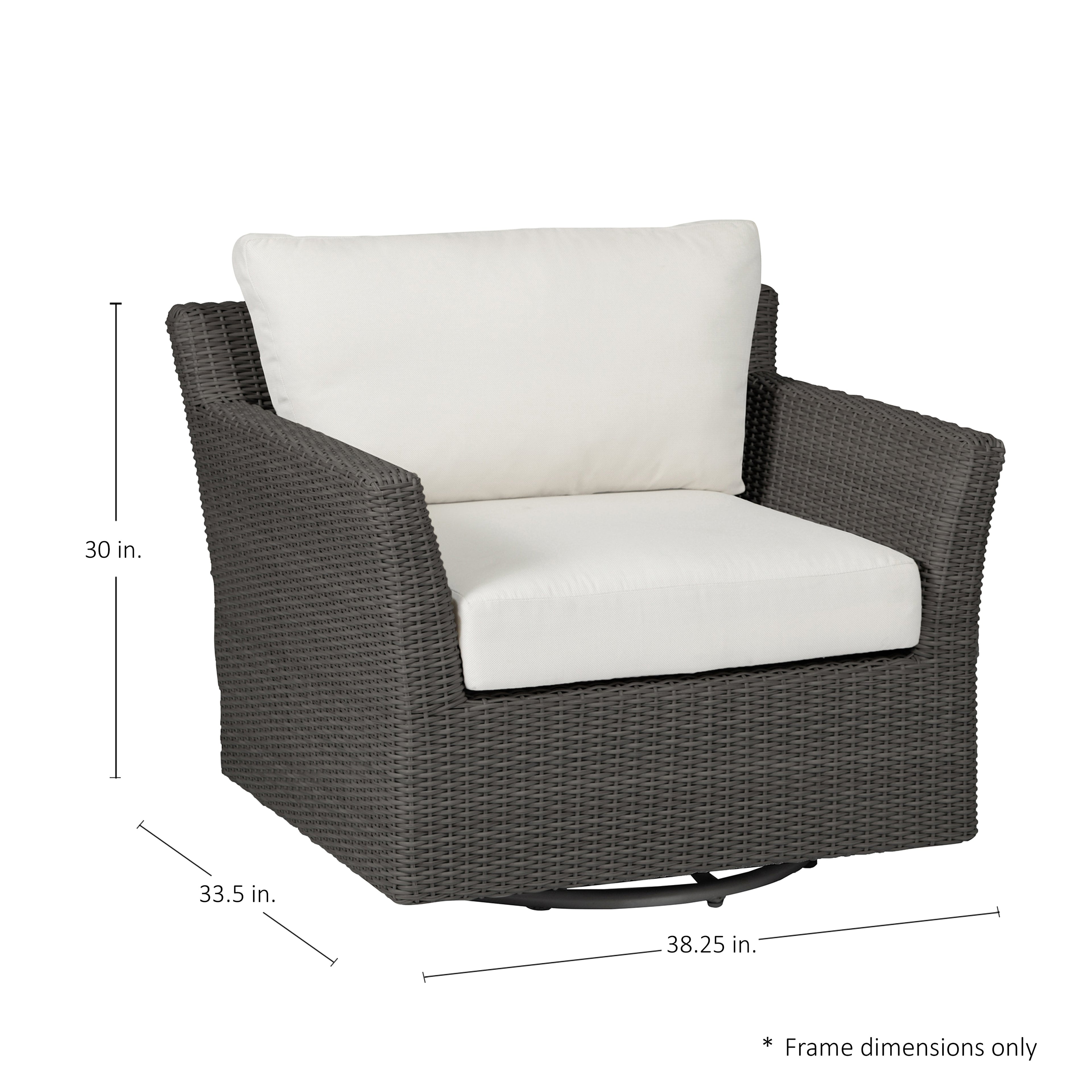 Club Woven Resin Wicker Swivel Glider Chair