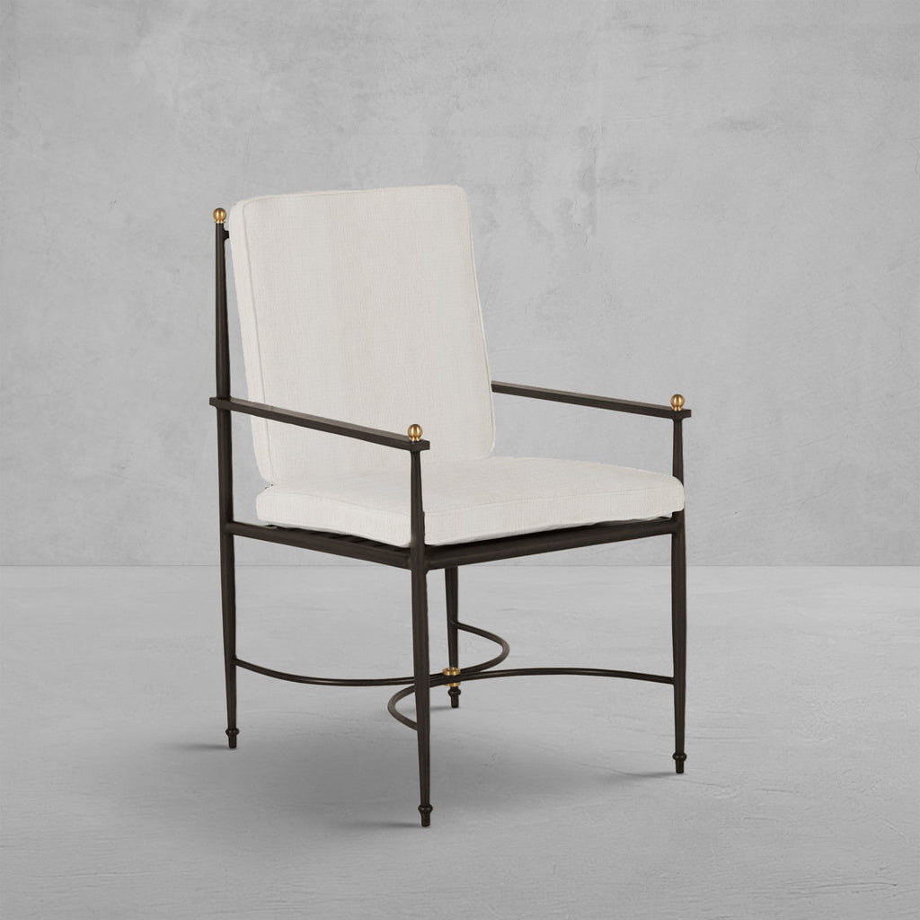 QS Roma Arm Chair, Slate Gray-Bali Pearl