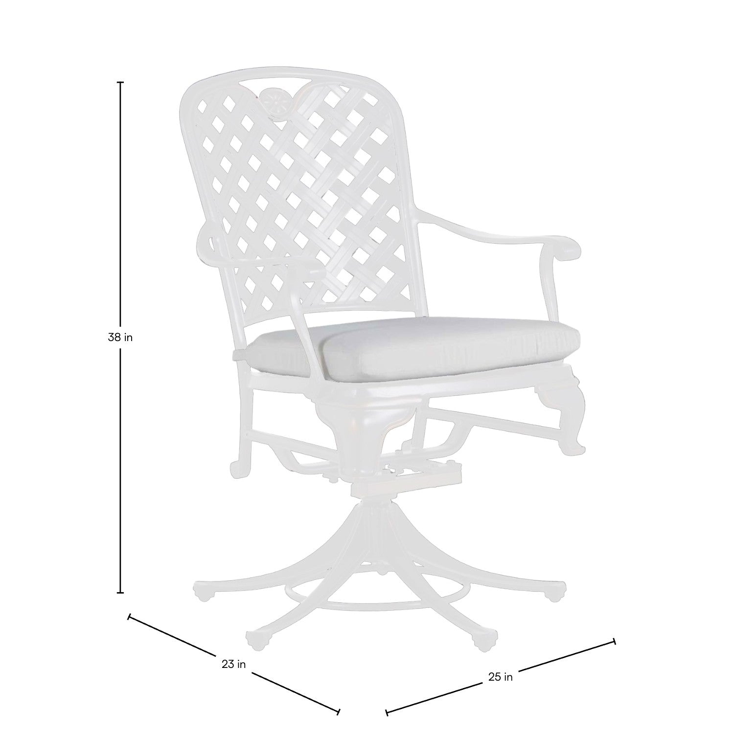 Provance Cast Aluminum Swivel Rocker Lounge Chair
