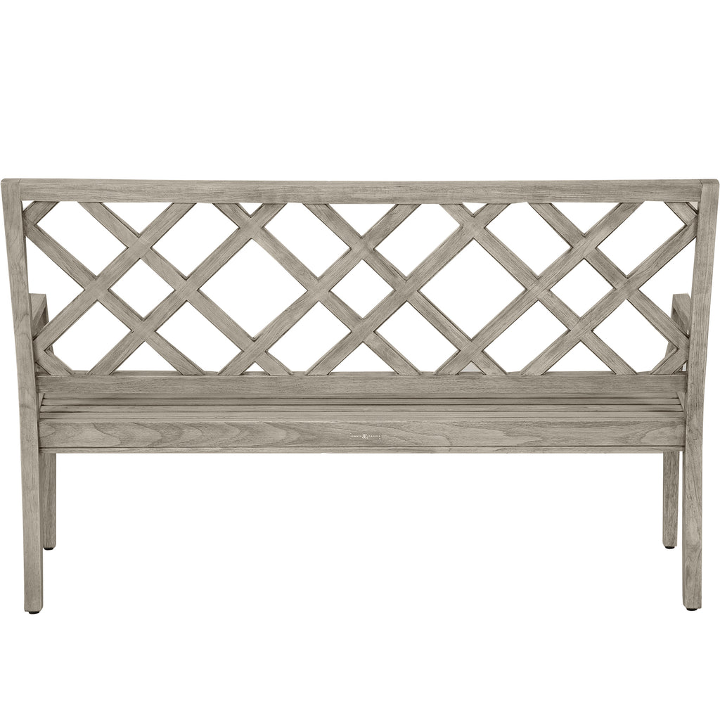 Haley Teak Outdoor Latticework Bench