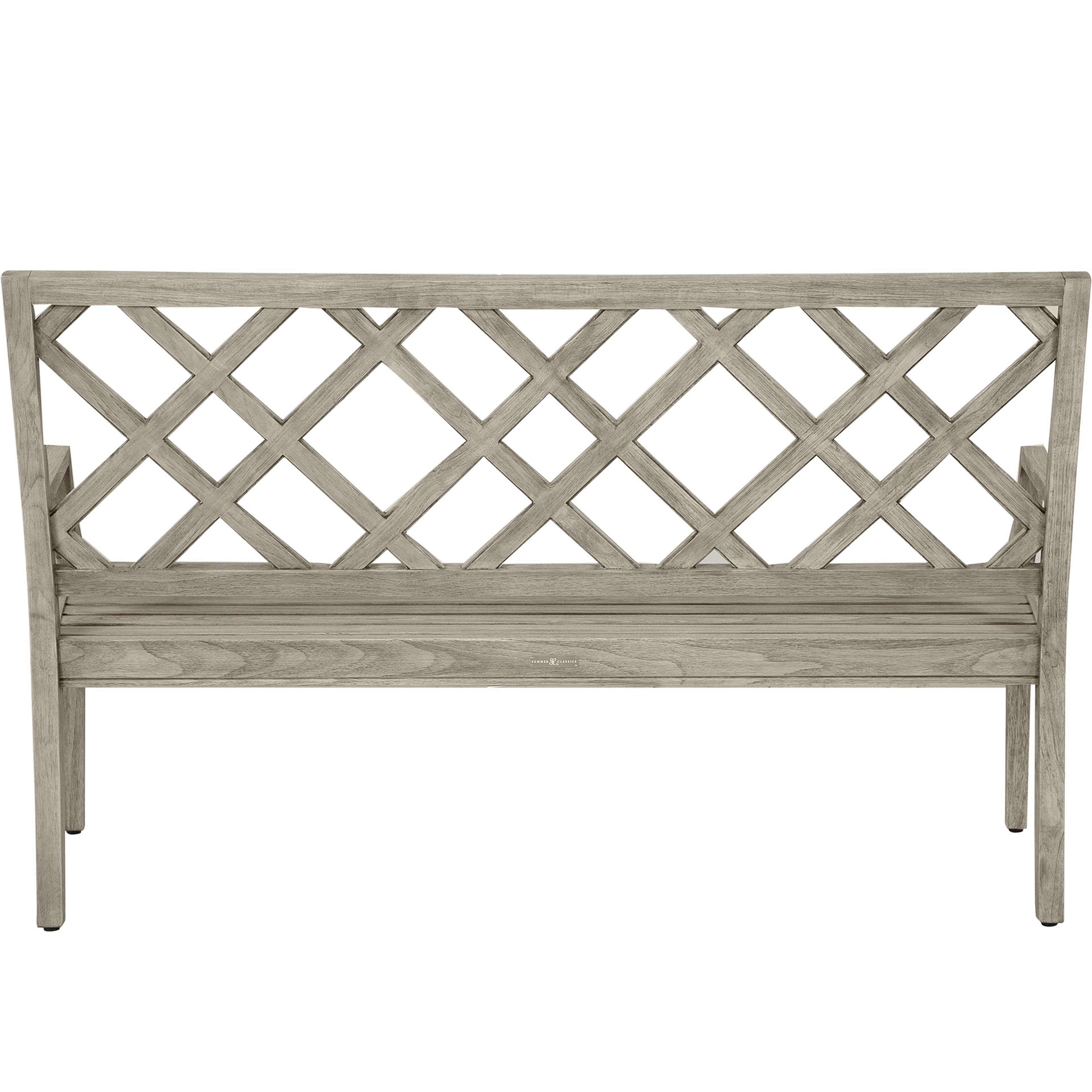 Haley Teak Outdoor Latticework Bench