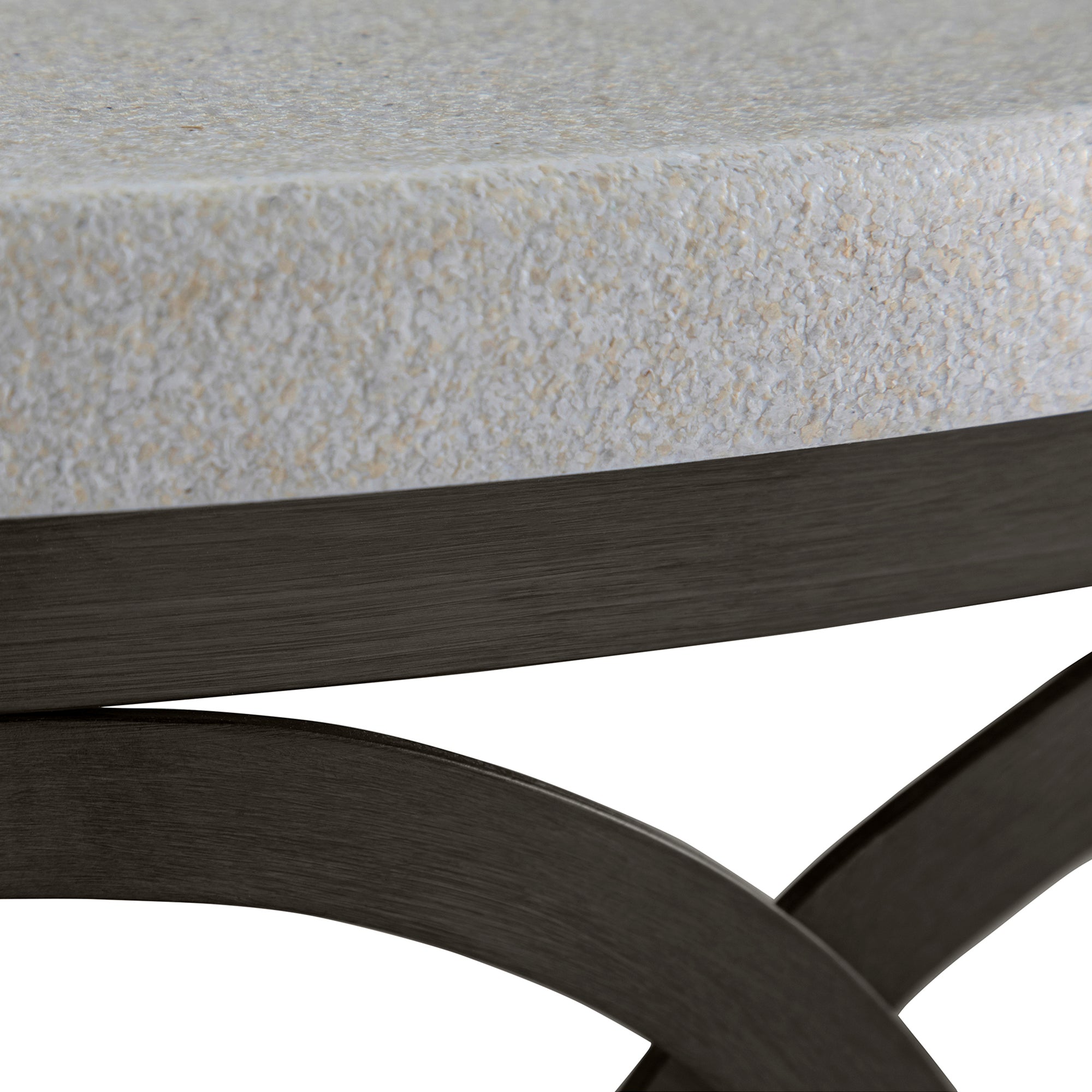 Ella Aluminum 42" Round Outdoor Coffee Table