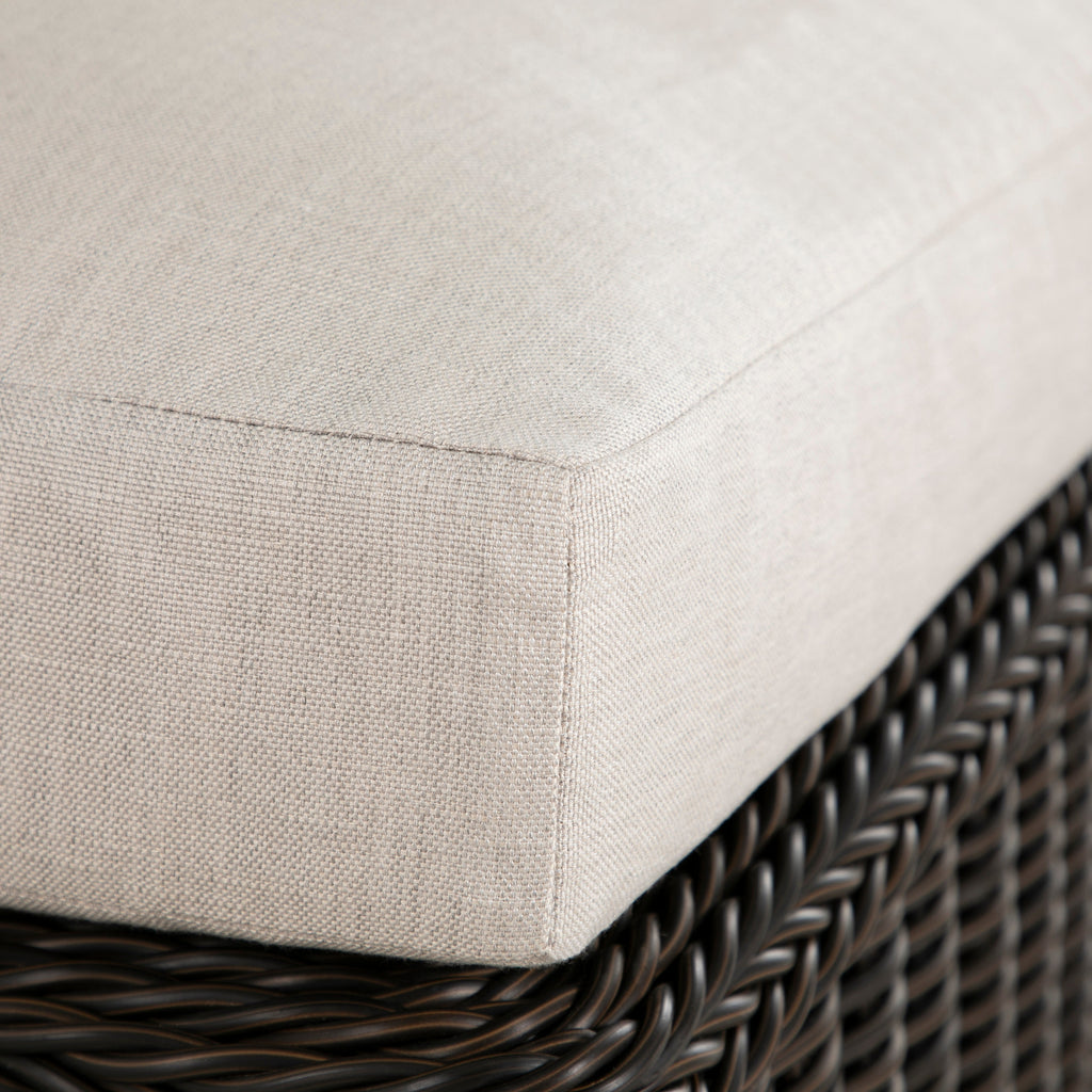 Rustic N-Dura Resin Wicker Outdoor Woven Ottoman