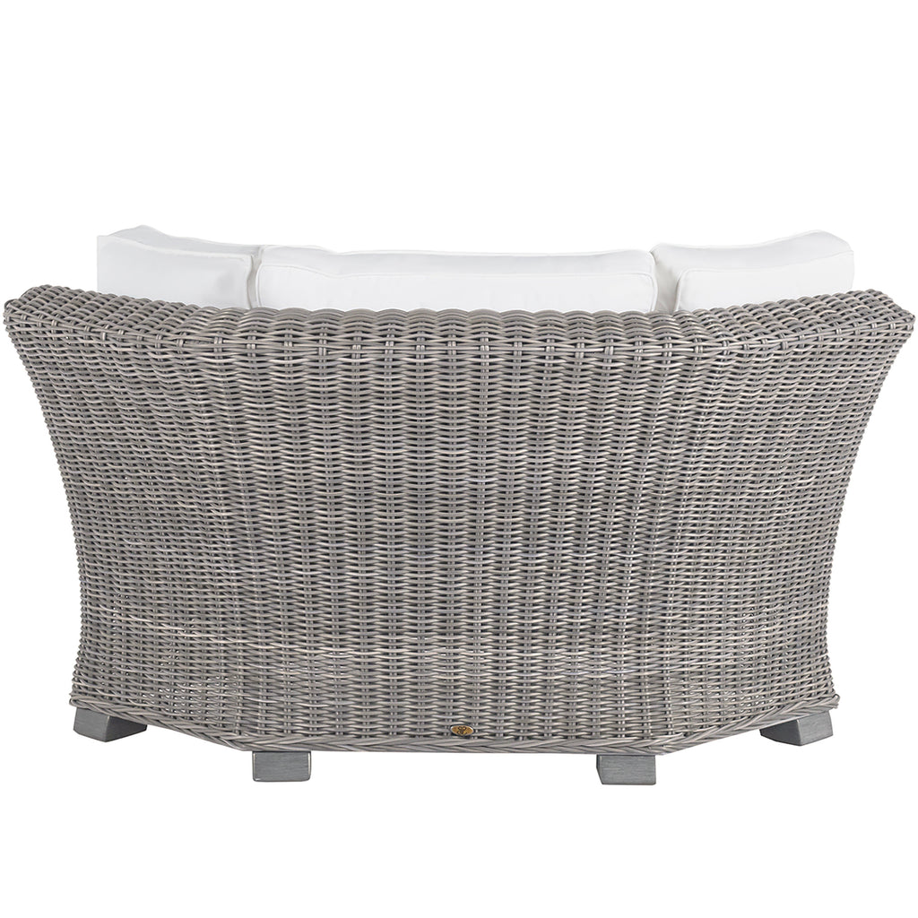 Rustic Resin Wicker Outdoor Corner Sectional Sofa