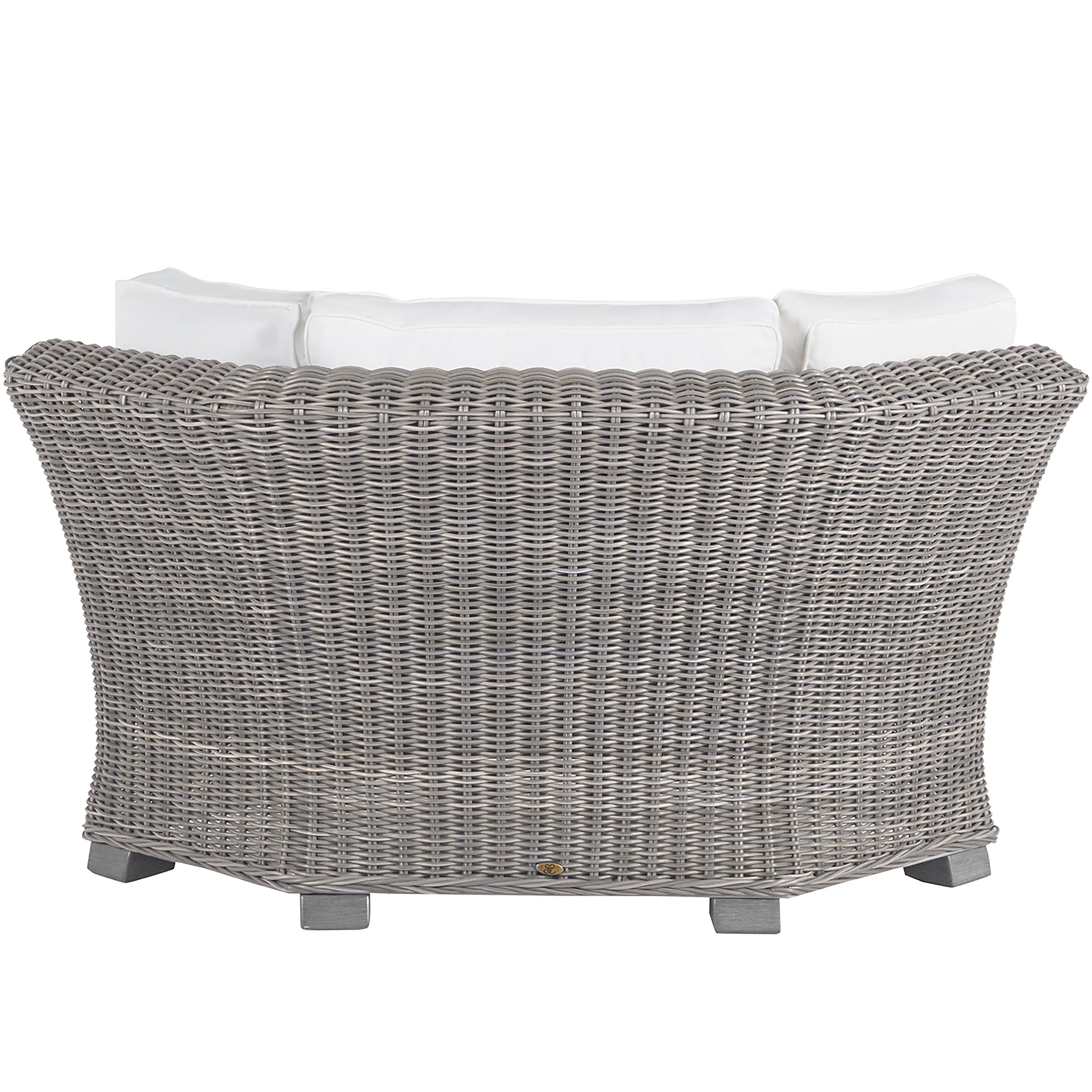 Rustic Resin Wicker Outdoor Corner Sectional Sofa