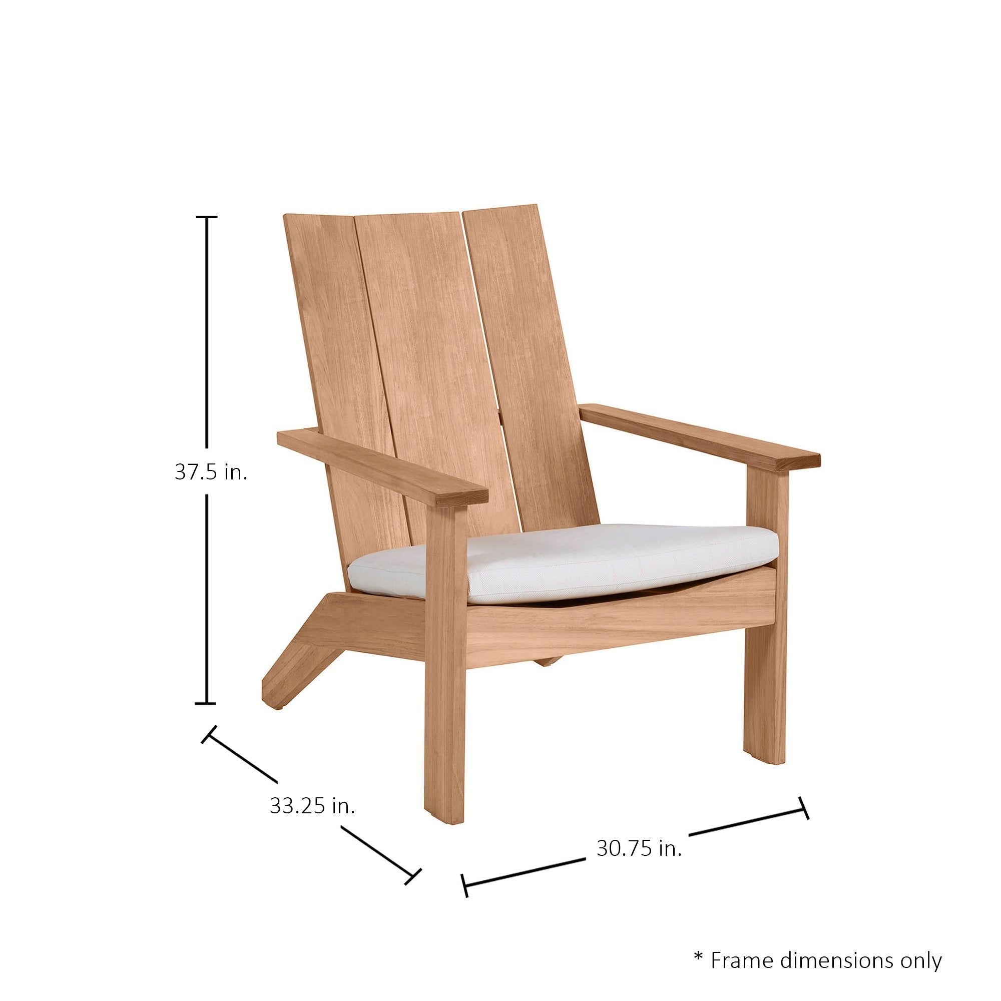 Ashland Teak Outdoor Adirondack Lounge Chair