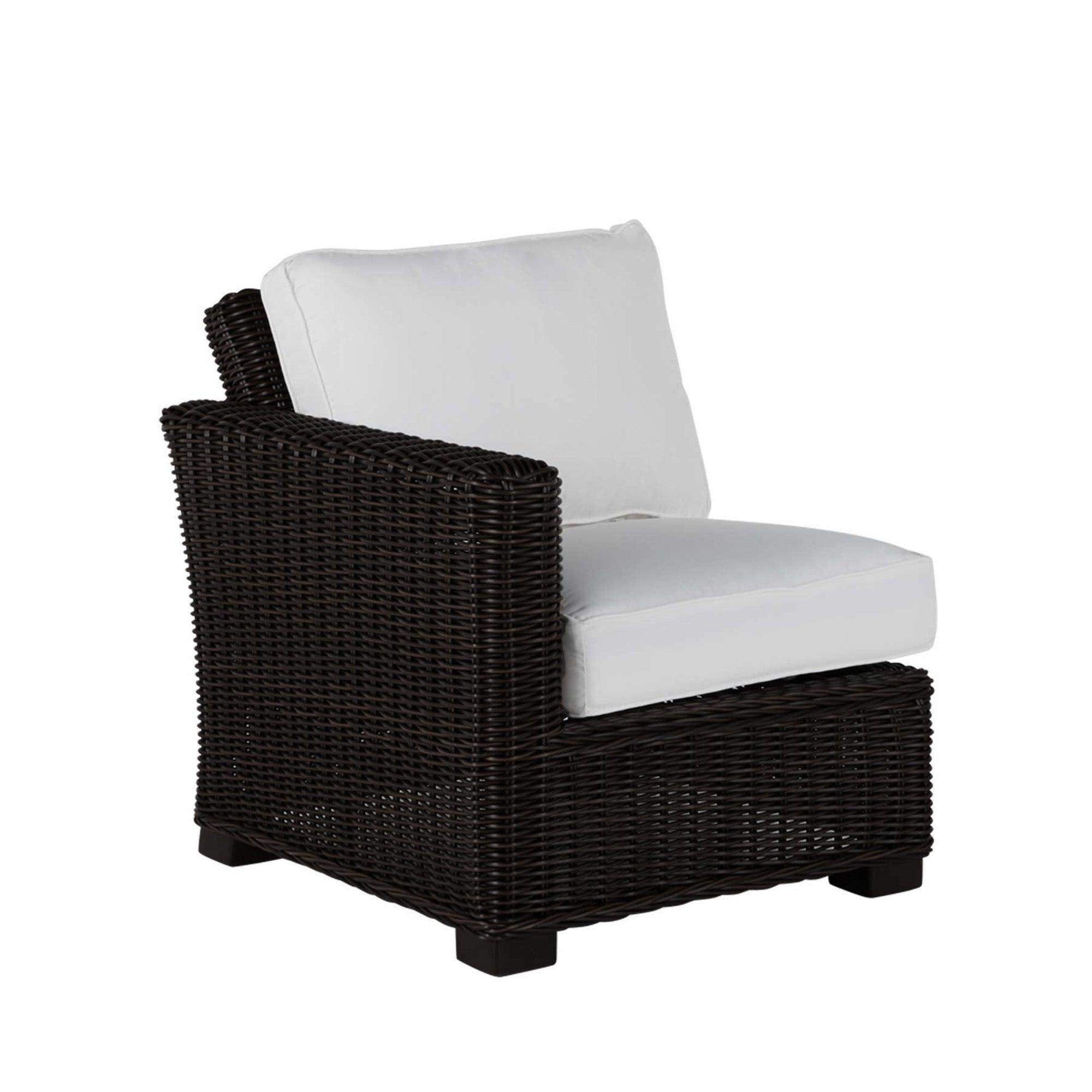 Rustic Resin Wicker Outdoor LAF Sectional Sofa