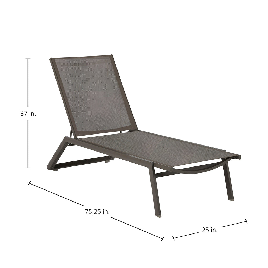 Salem Sling Outdoor Armless Chaise Lounge