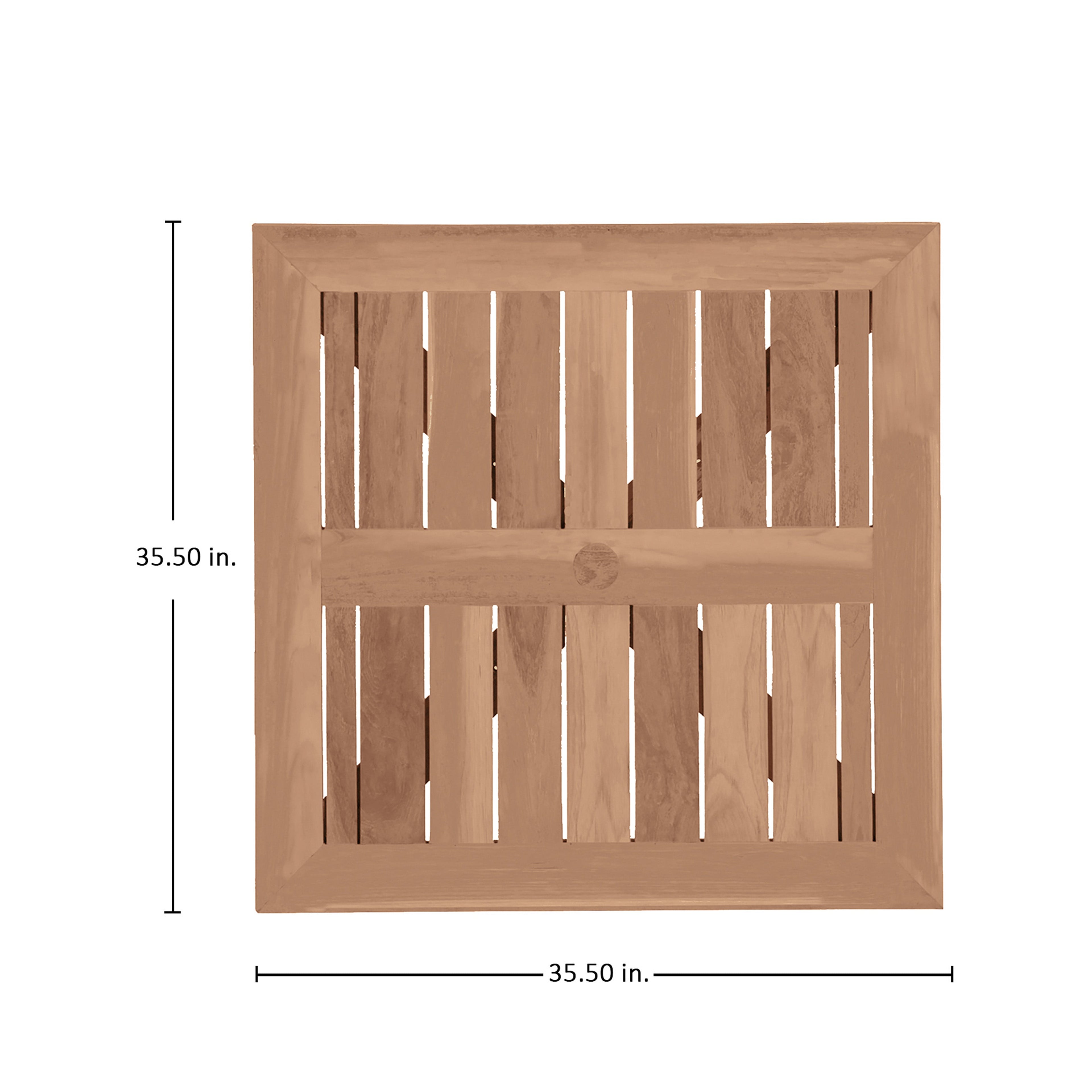 Club Teak 35.5" Square Outdoor Table Top
