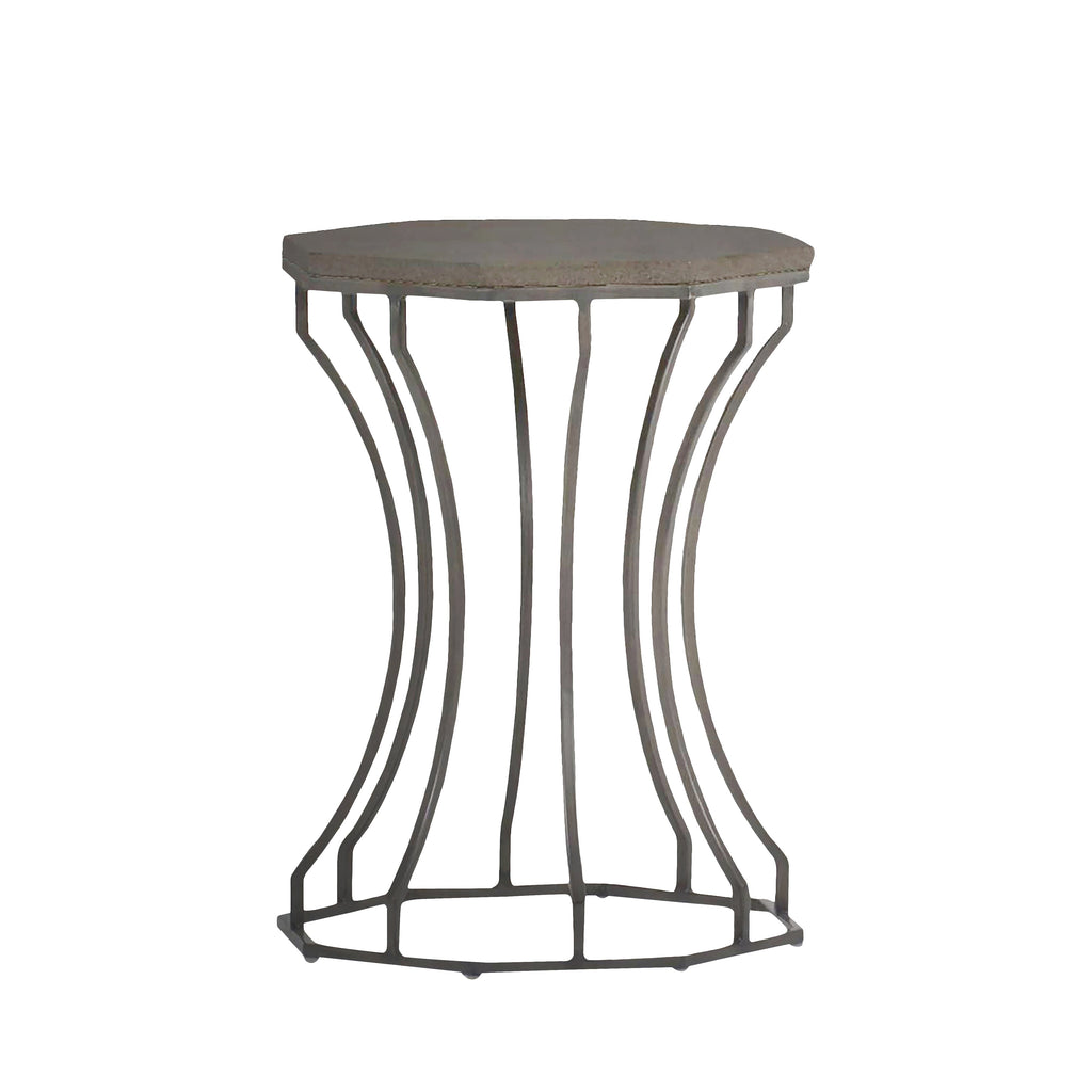 Audrey Wrought Iron Octagonal Outdoor End Table