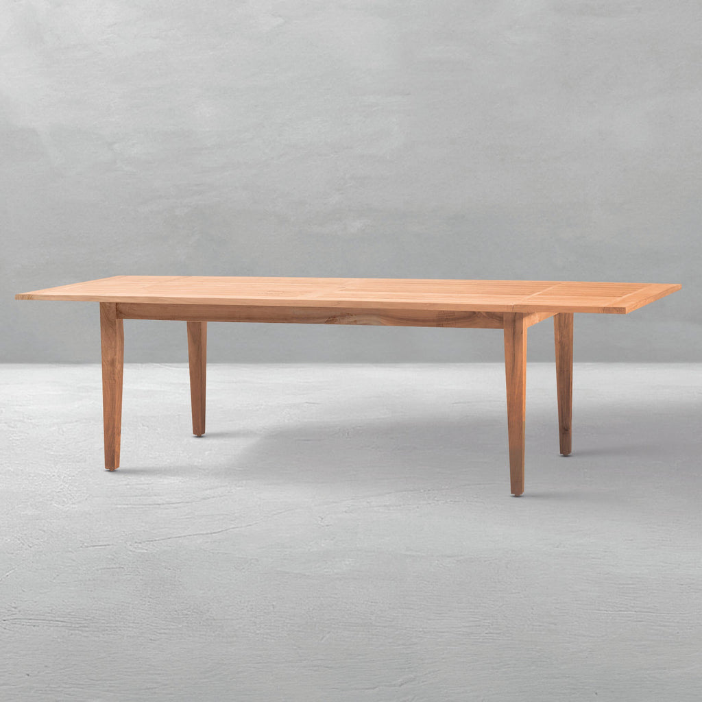 Teak Extension Farm Table W/ Hole