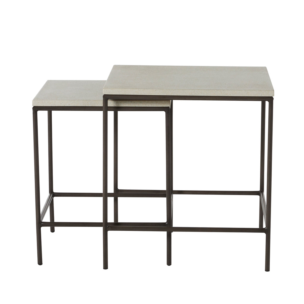 Abby Wrought Iron Square Outdoor Stacking Table